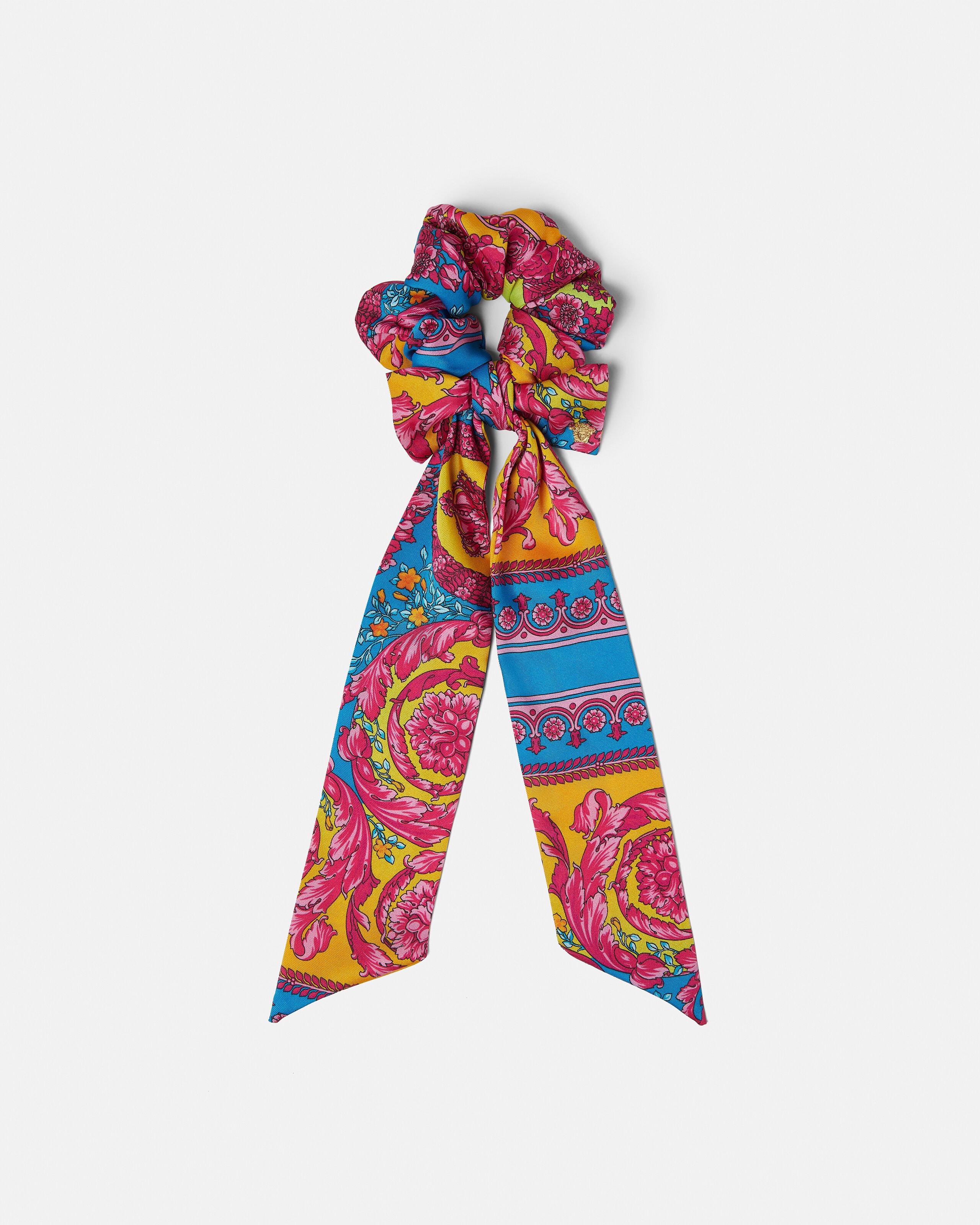 Kids Printed Twill Scarf Tie Scrunchie