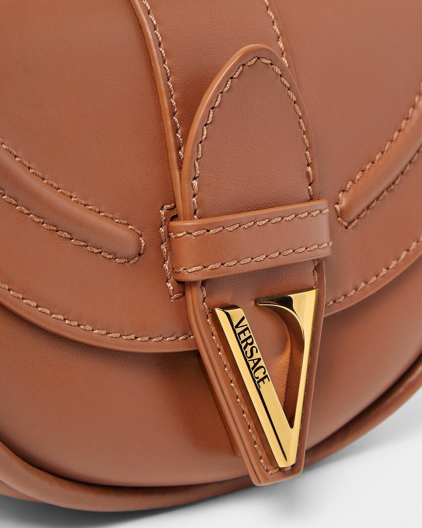 Virtus kleine Schultertasche aus Leder Braun 6