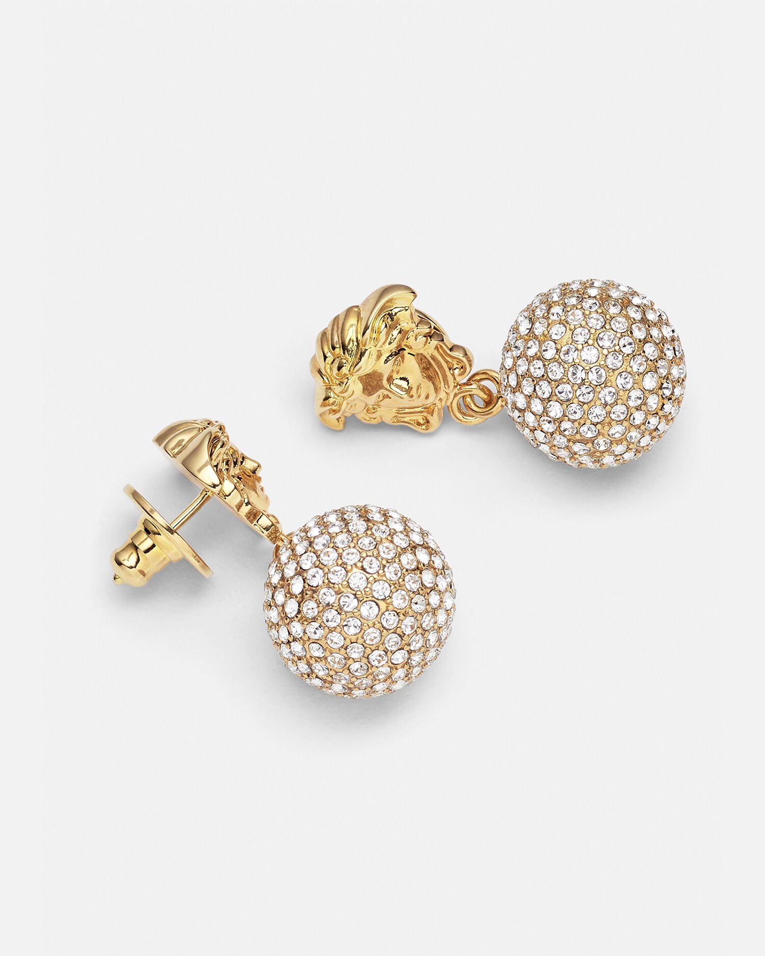 Medusa Crystal Ball Earrings