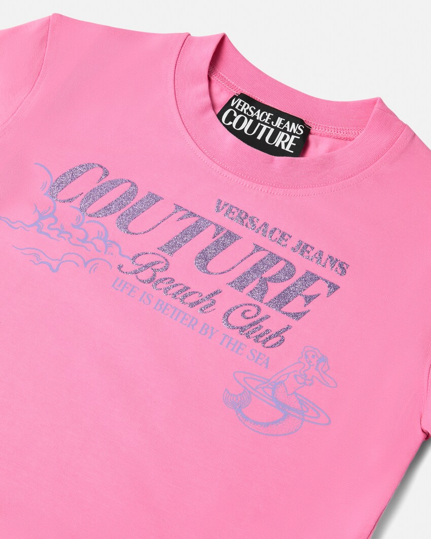 T-shirt en jersey de coton &agrave; ornements Imprimer 2