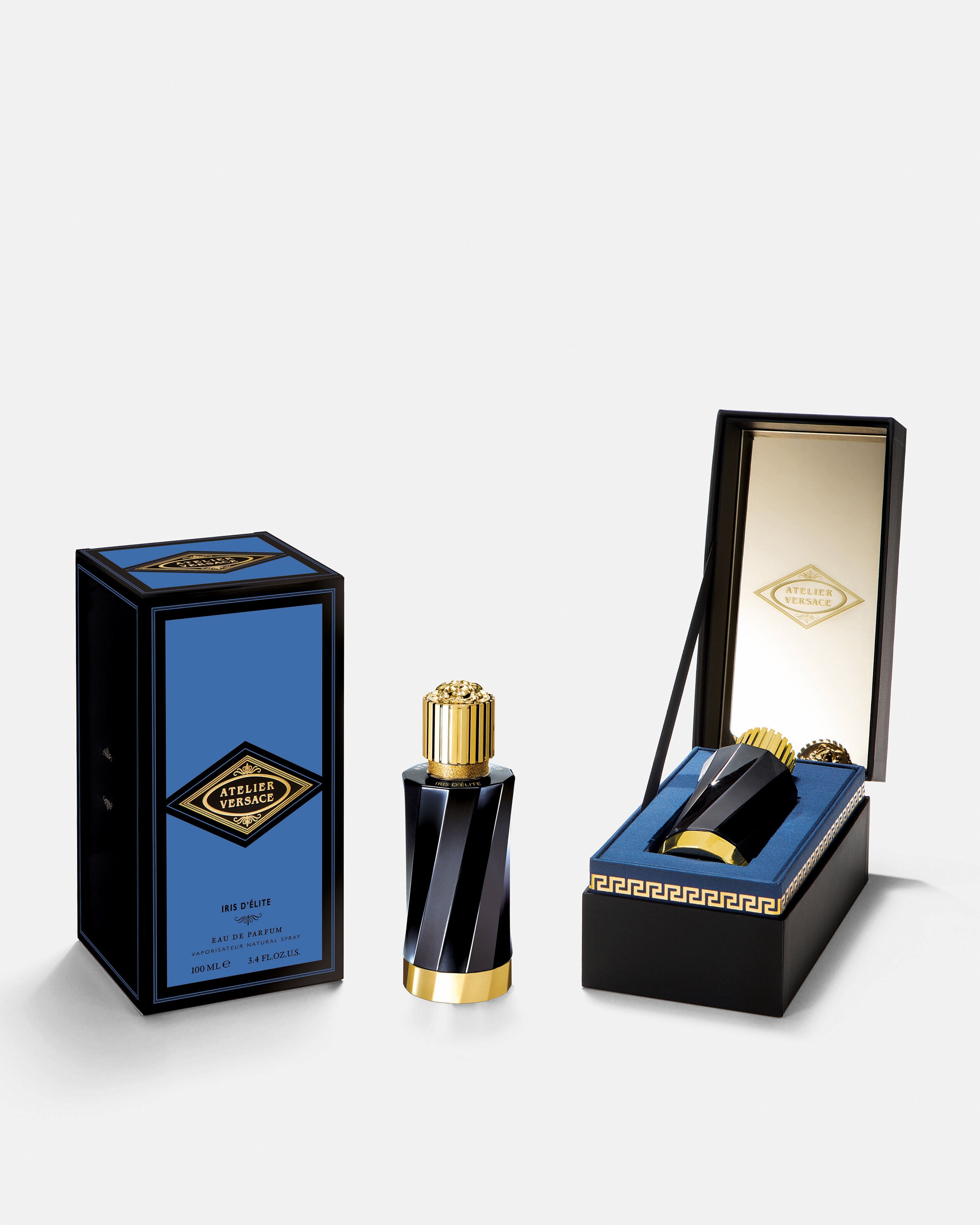 ATELIER VERSACE IRIS D'ÉLITE 香水 100ml Iris d'Élite EDP 100 ml Black | VERSACE US