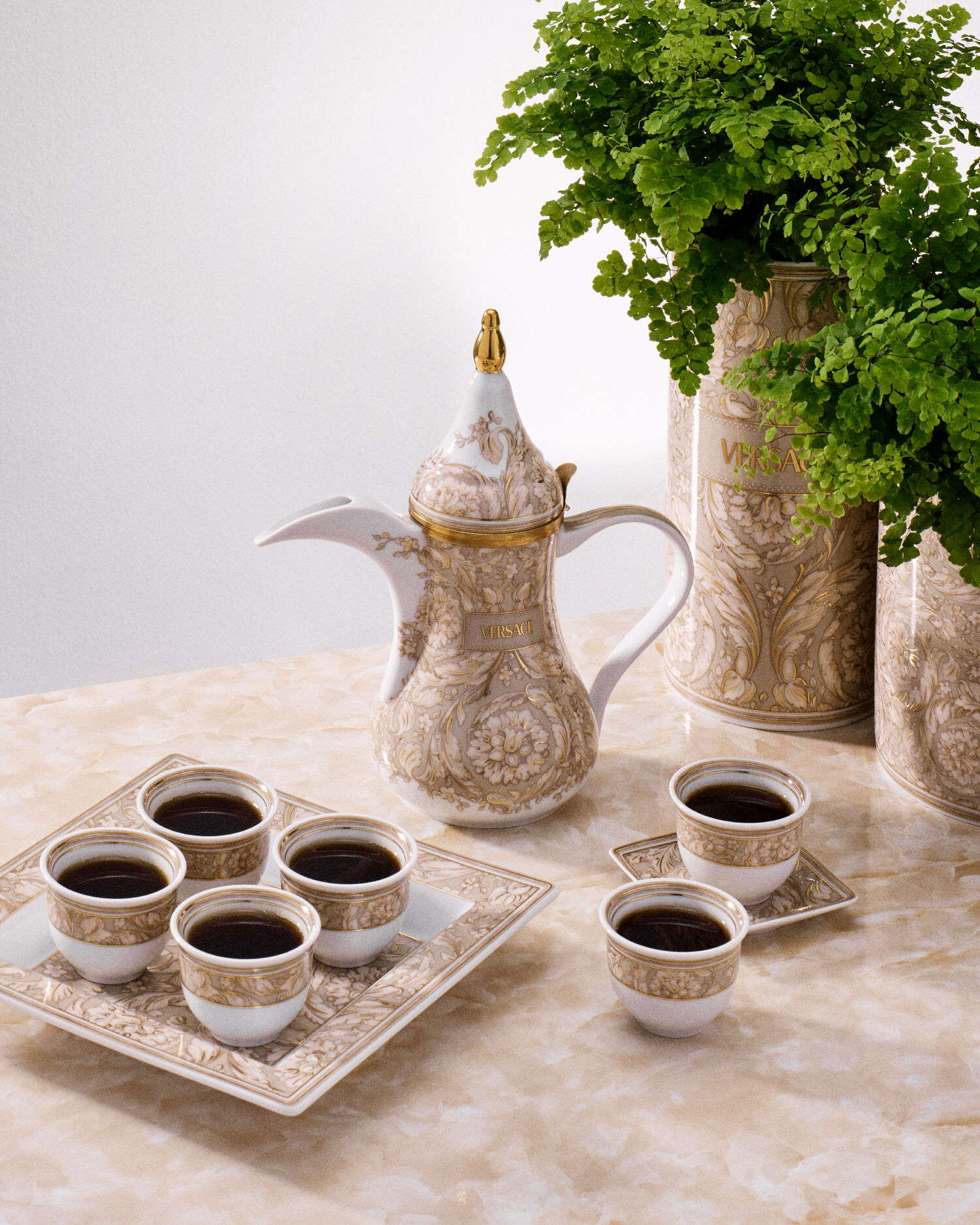 Barocco Beige Espresso Cups 6-Set