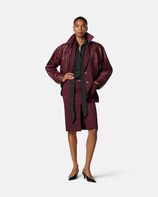 Blazer de gabardina el&aacute;stica Borgo&ntilde;a 2
