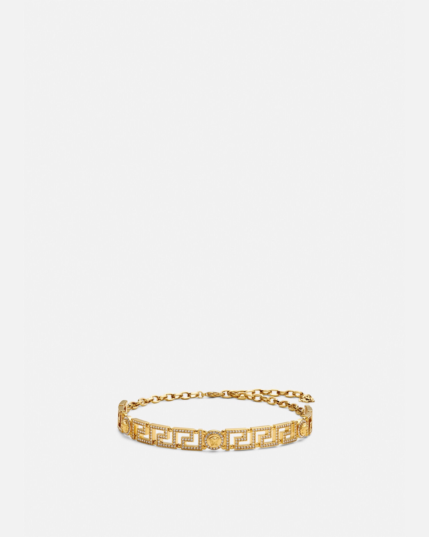 Crystal Medusa Greca Choker Necklace