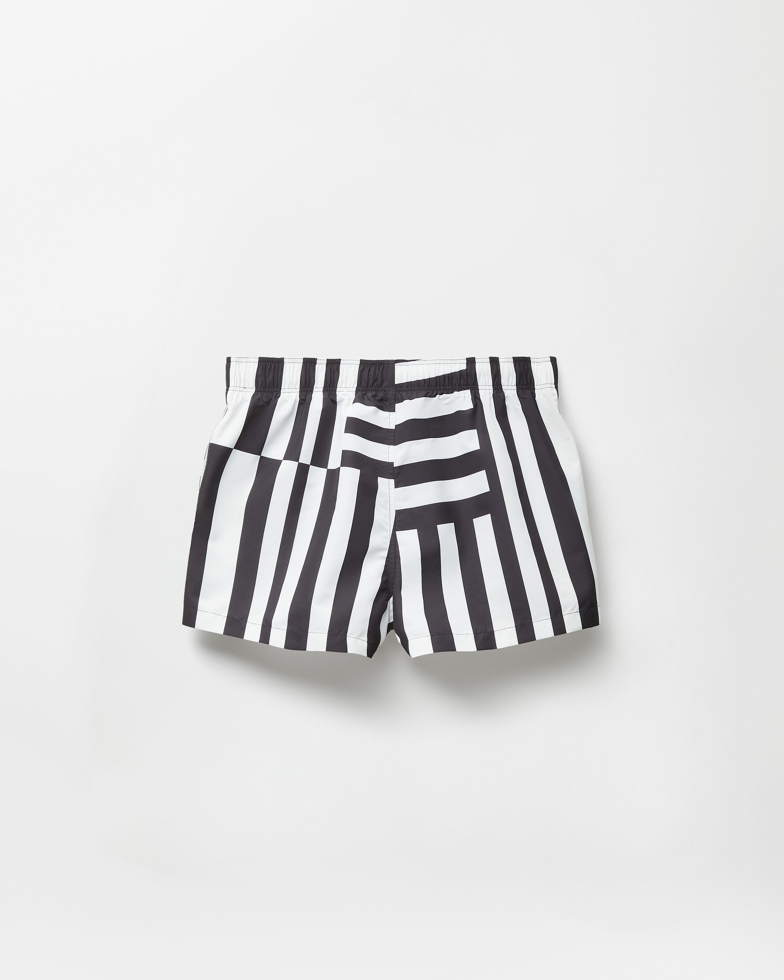 VERSUS VERSACE ショートパンツ　ホワイト×ブラック　25 Printed Swim Shorts Black | VERSACE