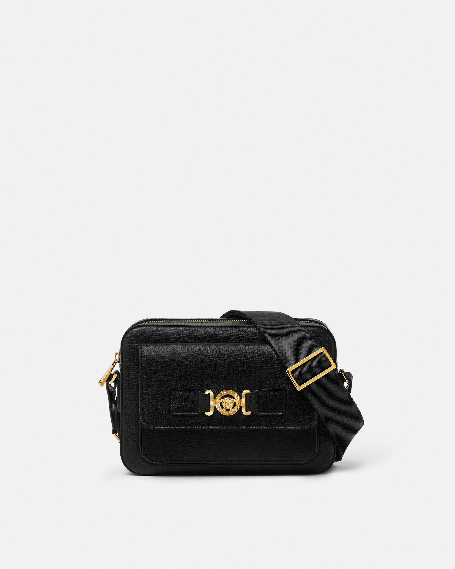 Medusa Biggie Leather Messenger Bag