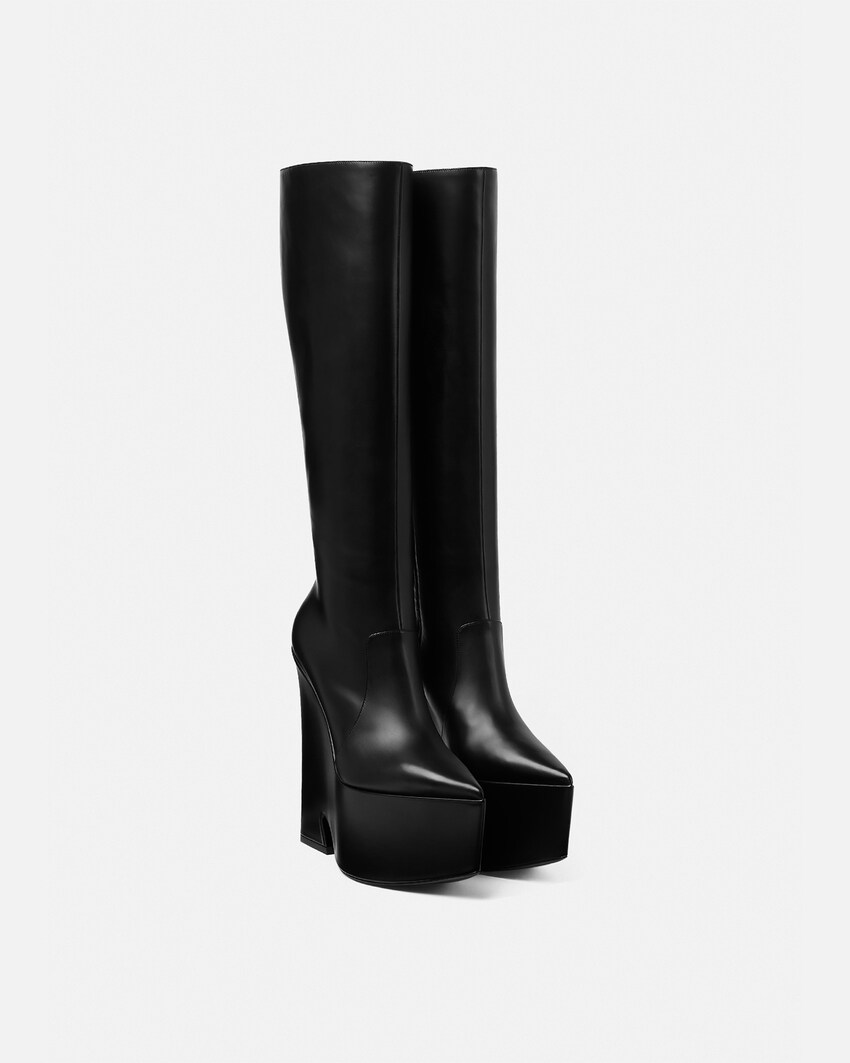 Versace Tempest KneeHigh Platform Boots for Women US Online Store