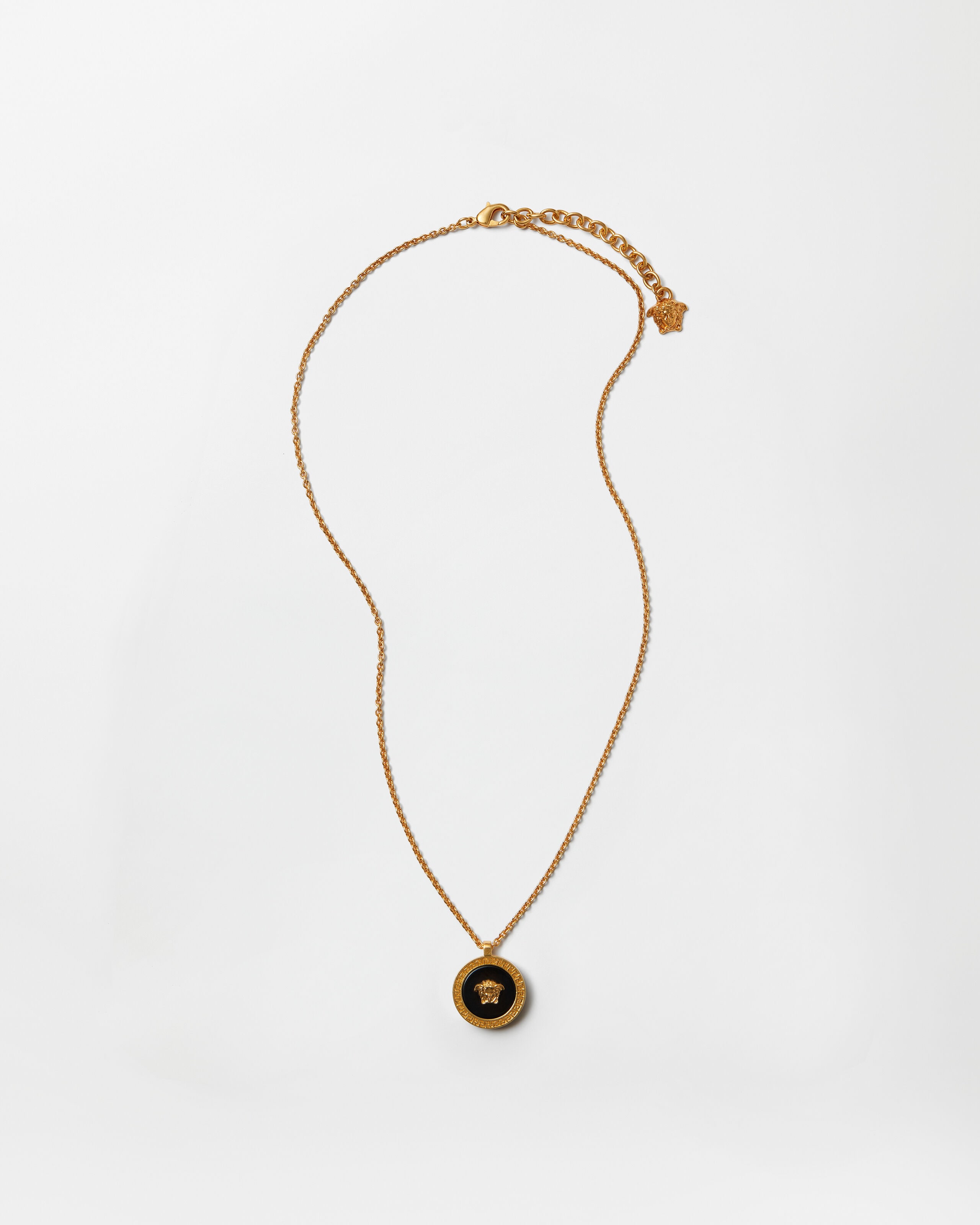 Medusa Necklace Gold,Black | VERSACE US