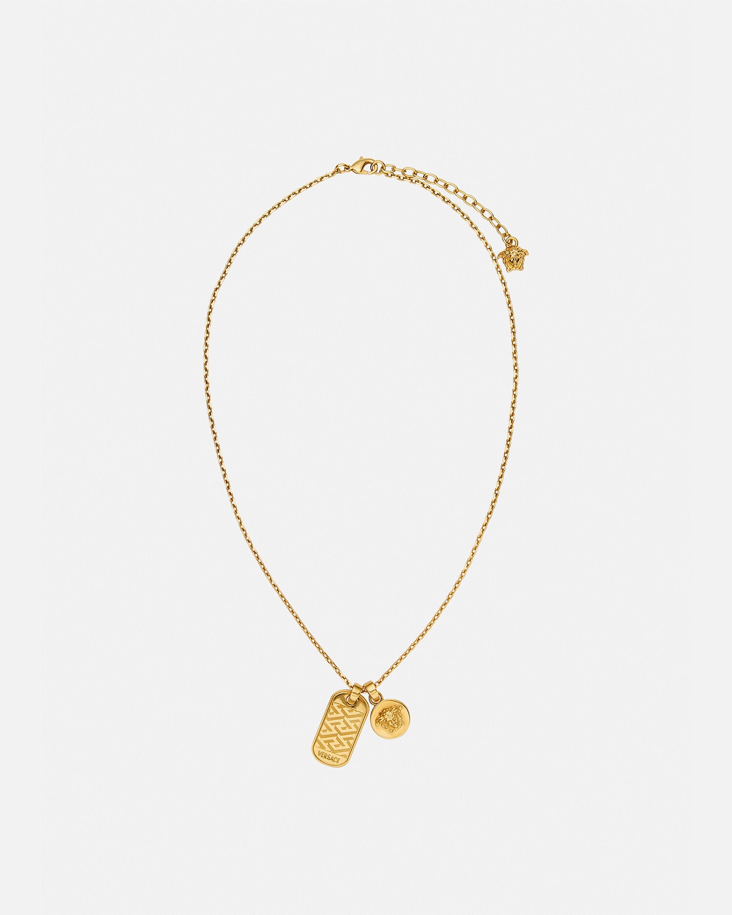 Versace license store plate necklace