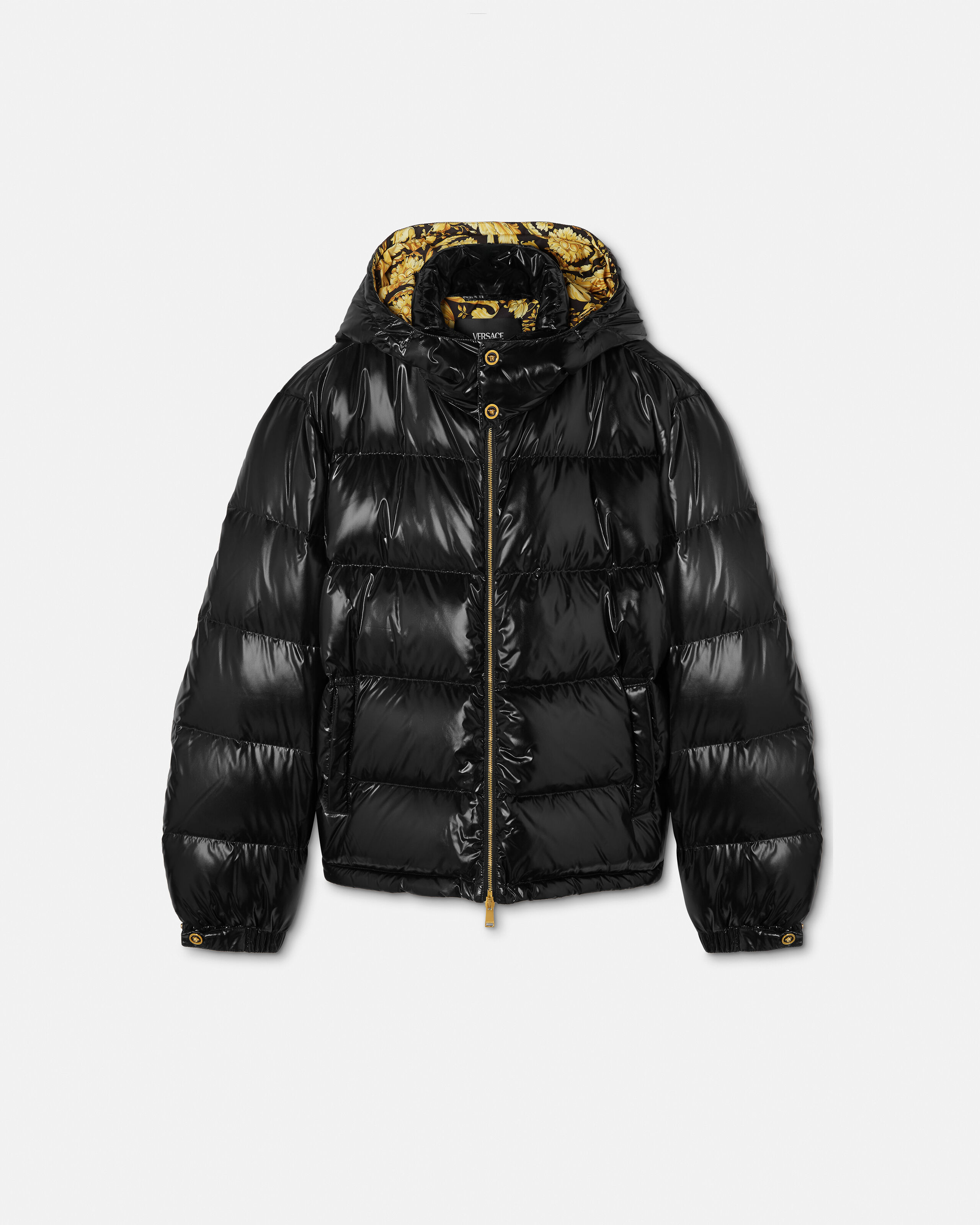 VERSACE ブラック ナイロンジャケット Nylon Windbreaker Jacket | VERSACE US
