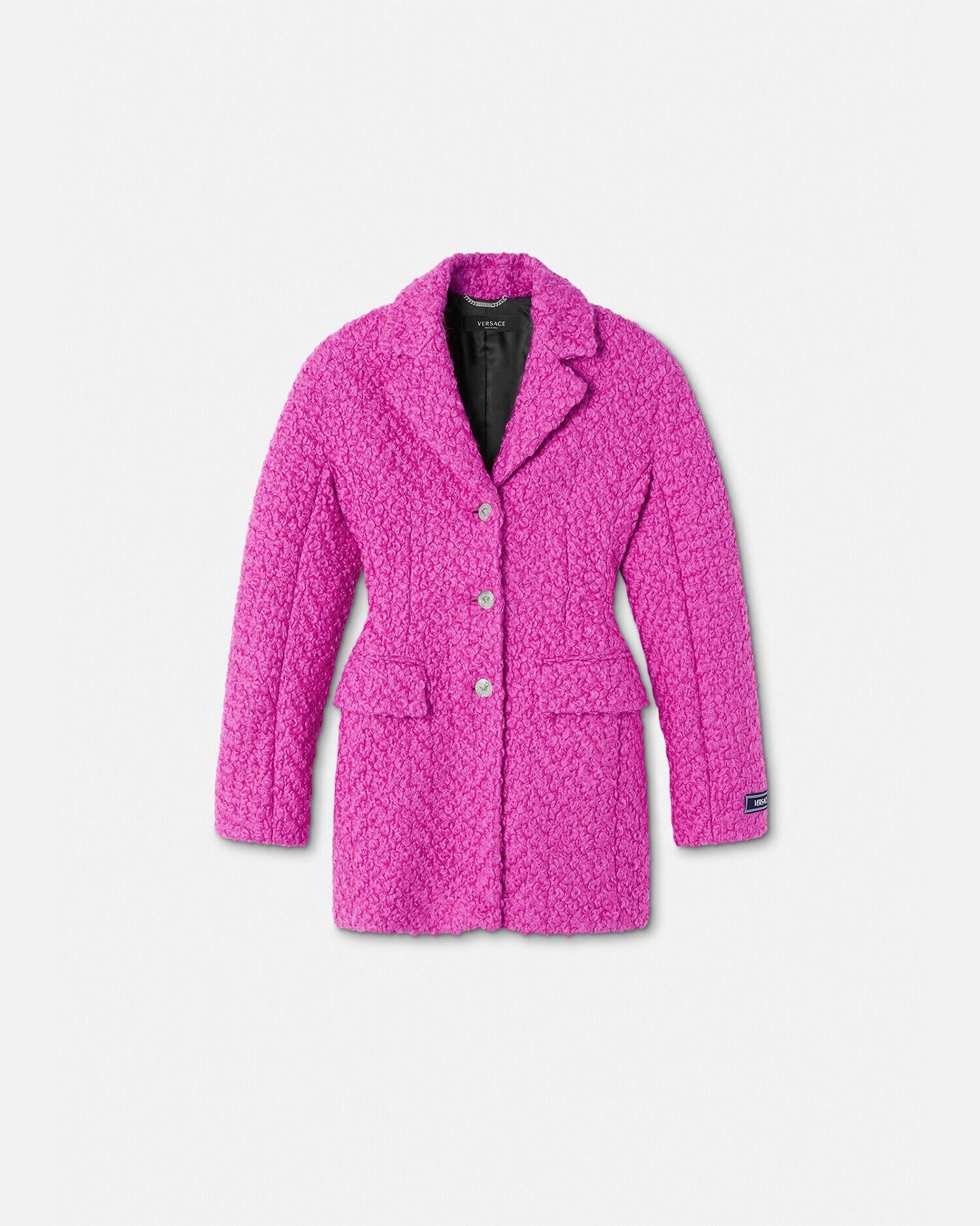Boucle new arrivals coat pink