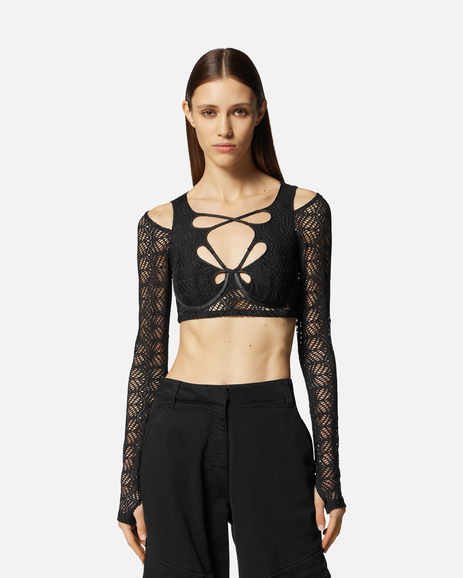 Versace 2025 mesh top