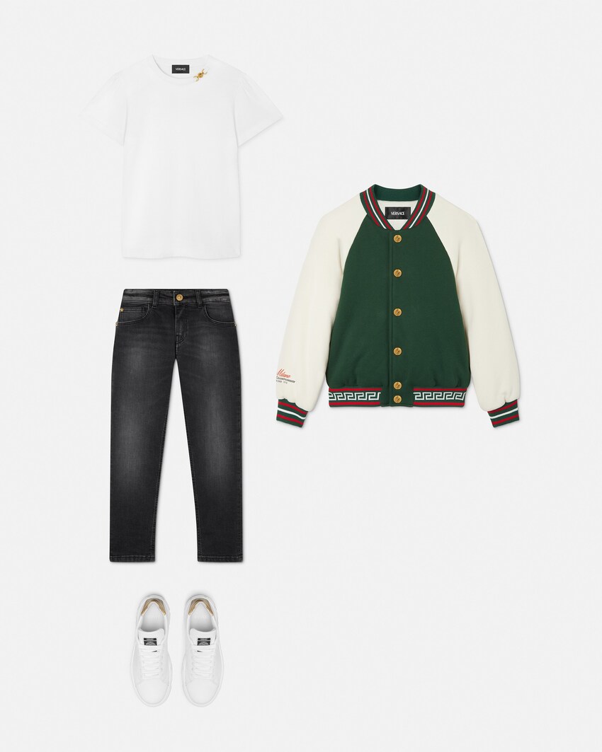 Camiseta de punto de algodón Kids  Blanco 2