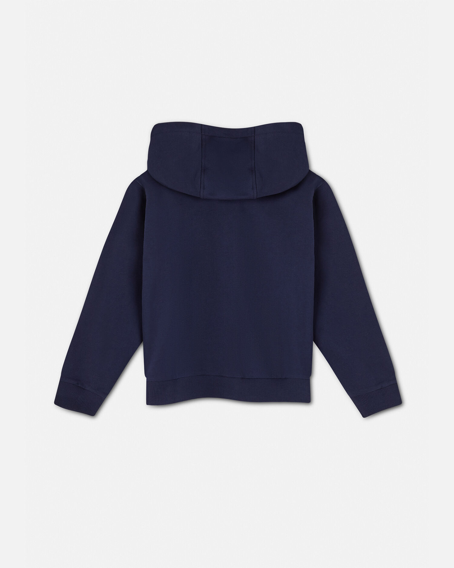 Embroidered Kids Zip Hoodie Blue Gold VERSACE US