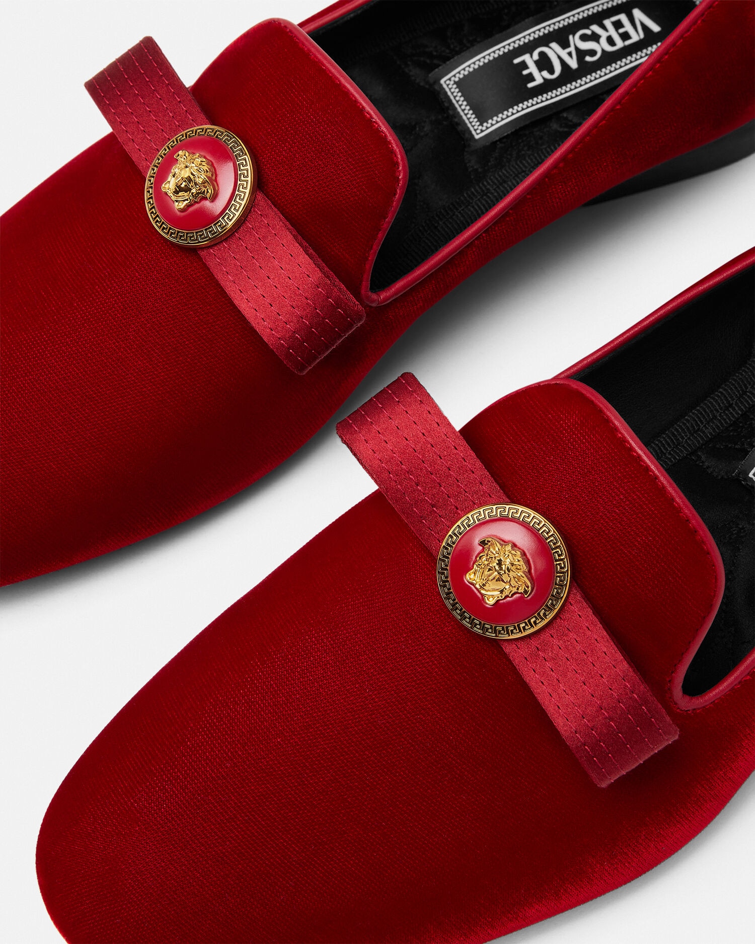 Gianni Ribbon Velvet Slippers