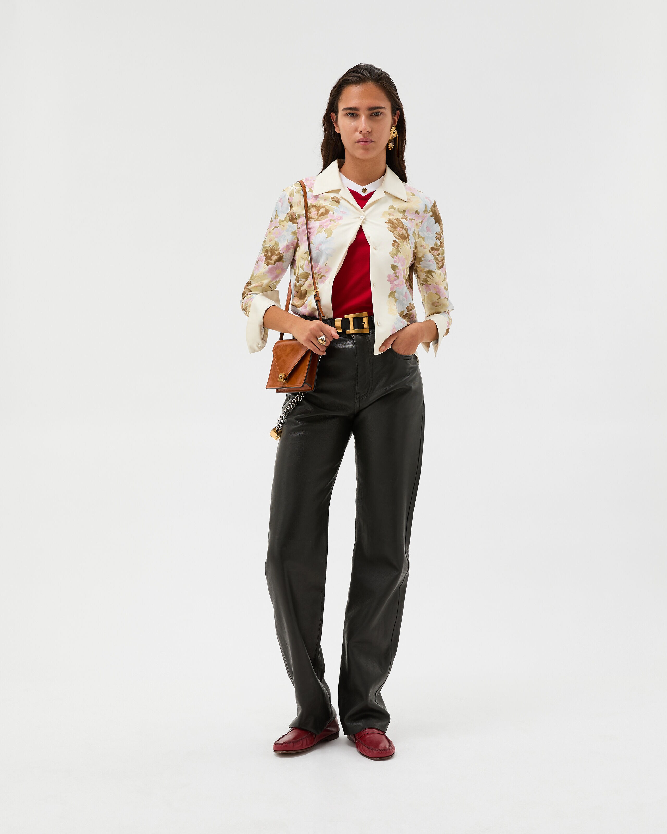 Stretch Cotton-Jersey T-Shirt Red | VERSACE US