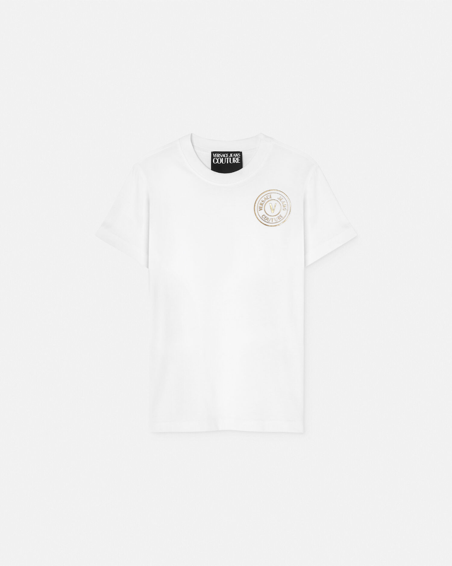 V-Emblem T-Shirt White,Print | VERSACE