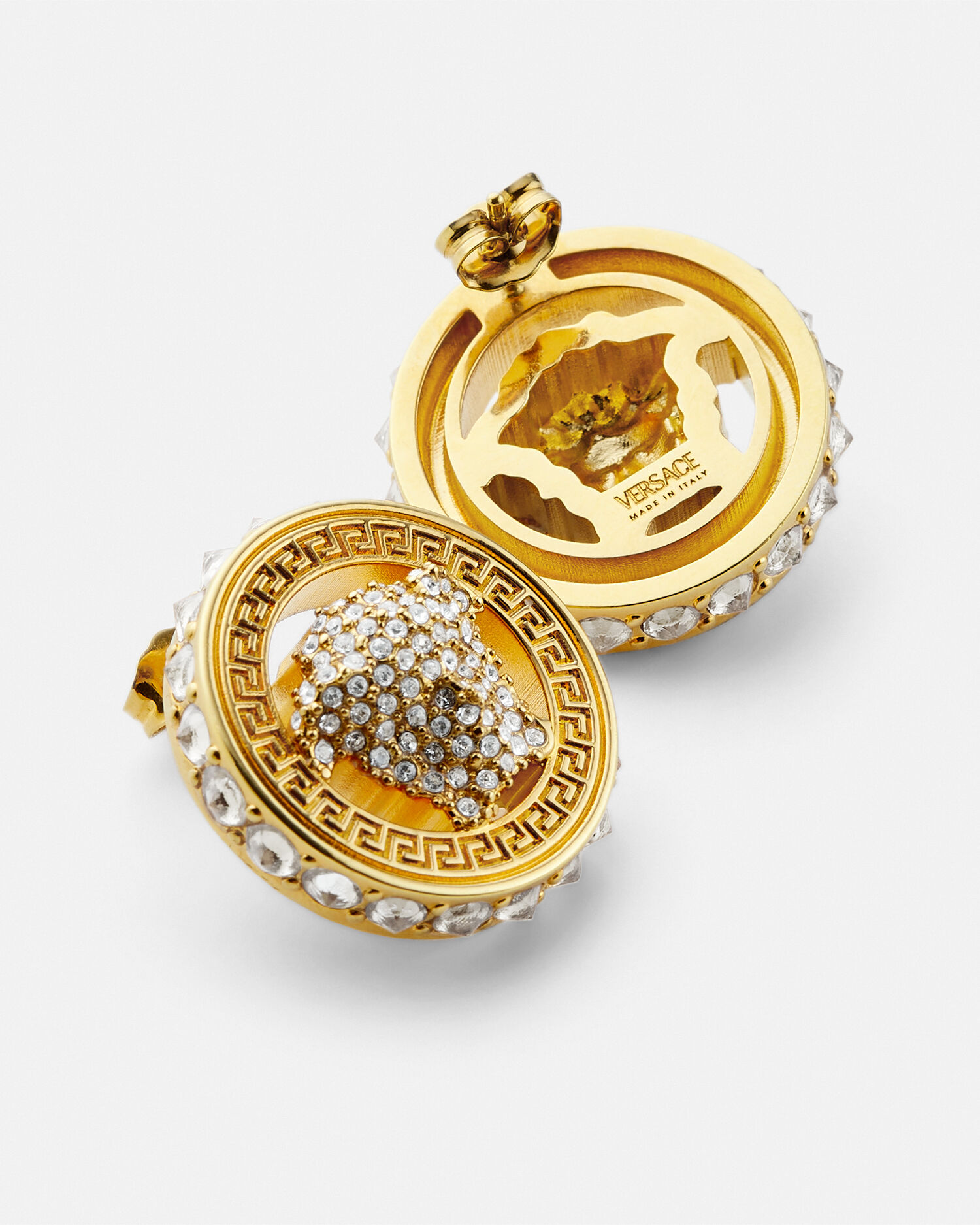 Crystal Medusa '95 Stud Earrings | VERSACE US