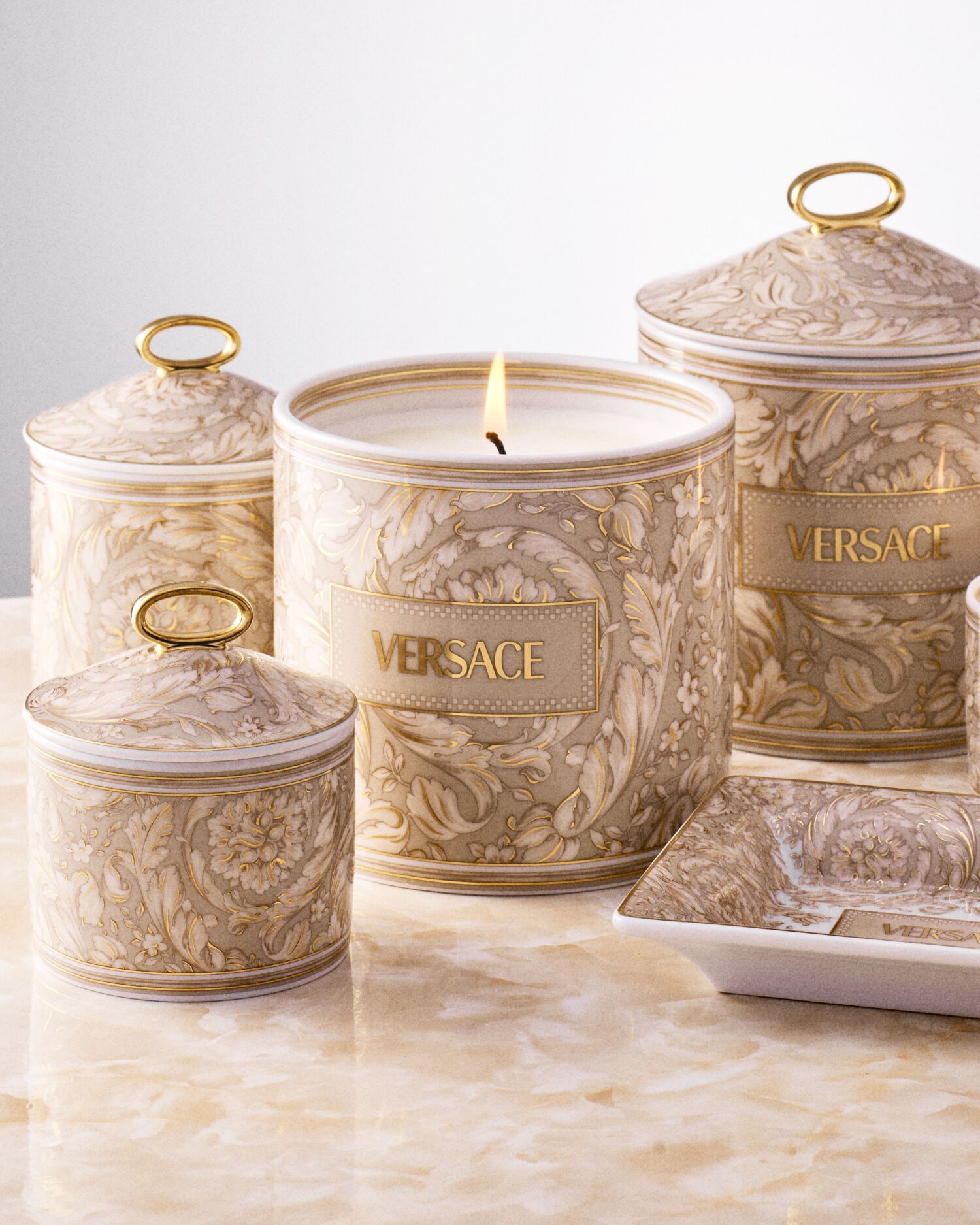 Barocco Beige Sugar Bowl