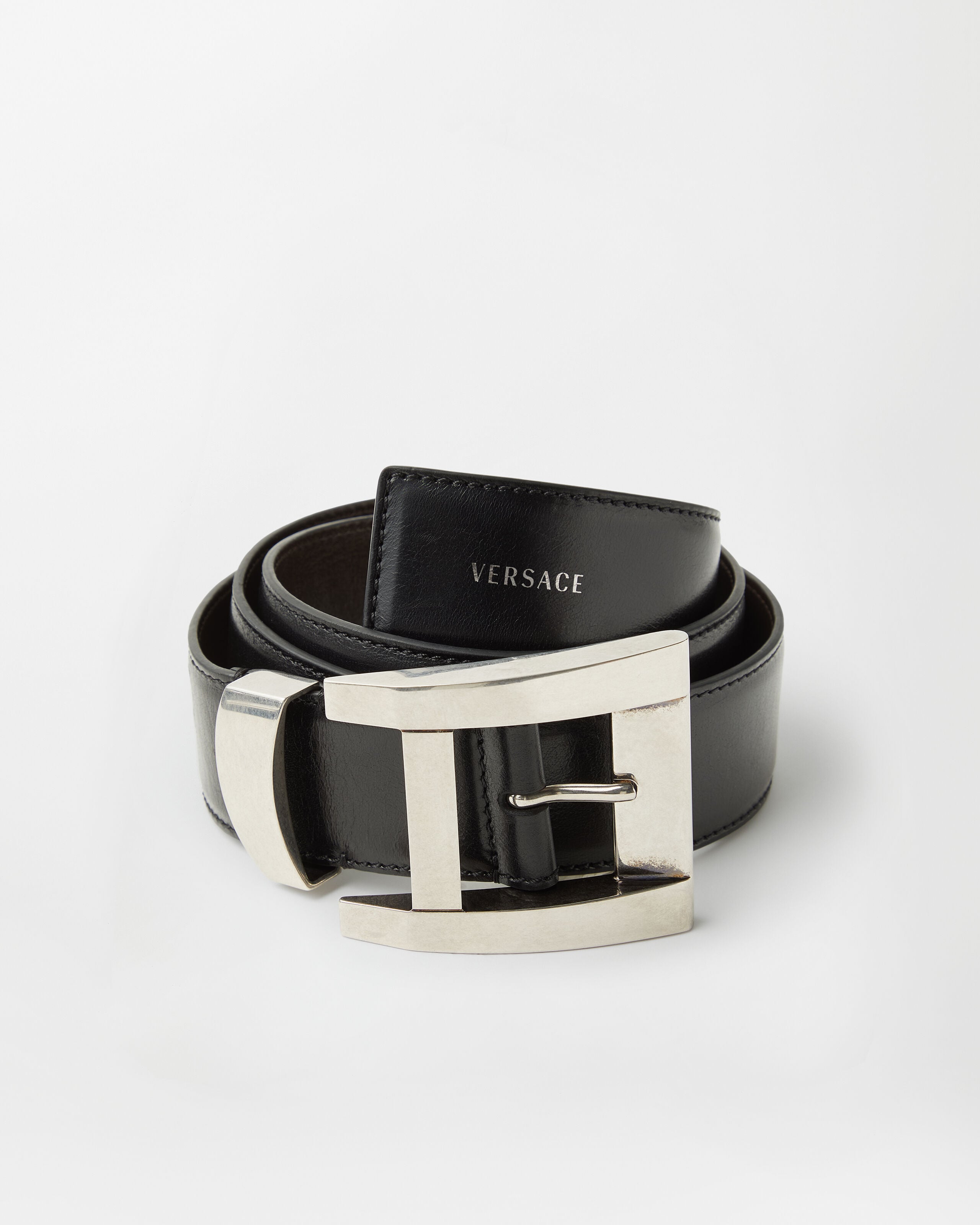 Versace leather belt 4 cm