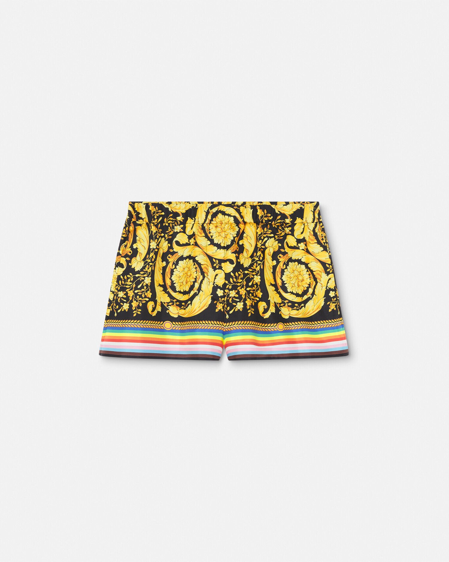 Pride Barocco Silk Boxer Short Black Print VERSACE UK