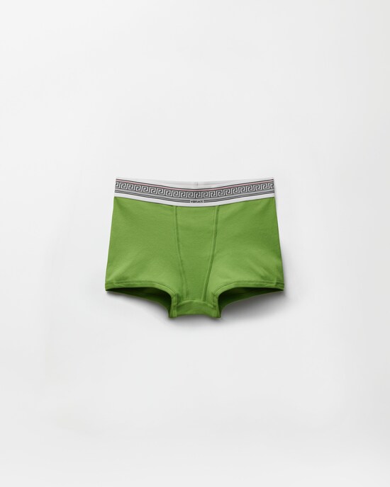 Ribbed Cotton-Jersey Trunks  Green 1