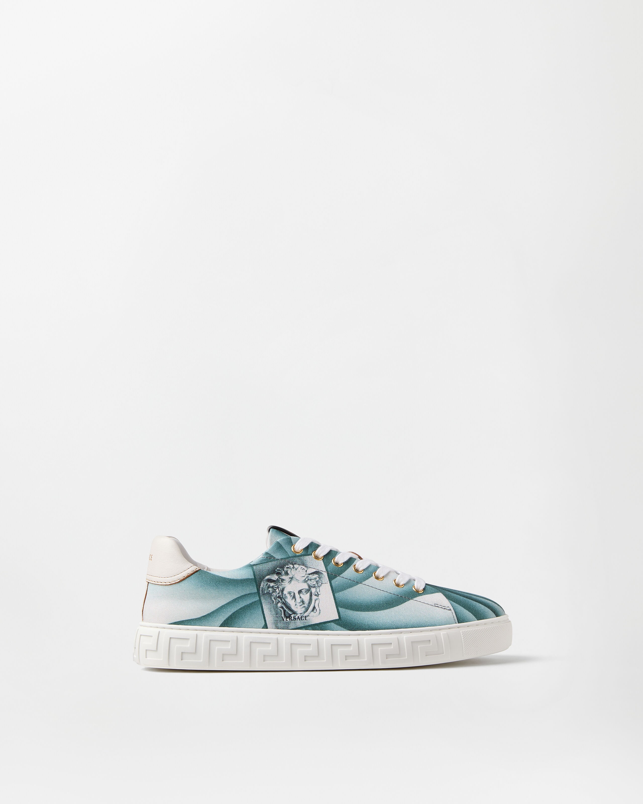 Versace greca printed canvas sneakers