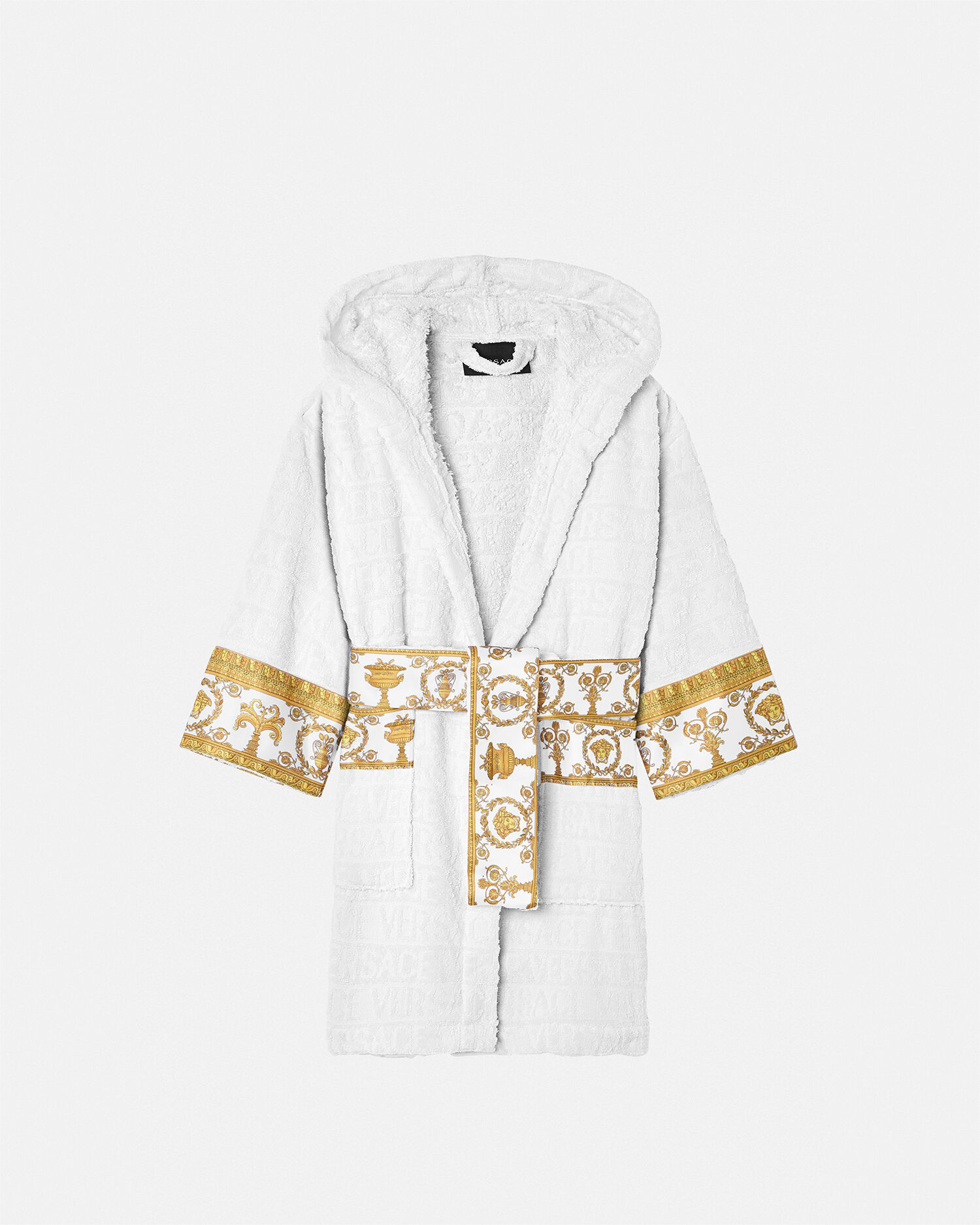 I Baroque Kids Bathrobe White VERSACE US