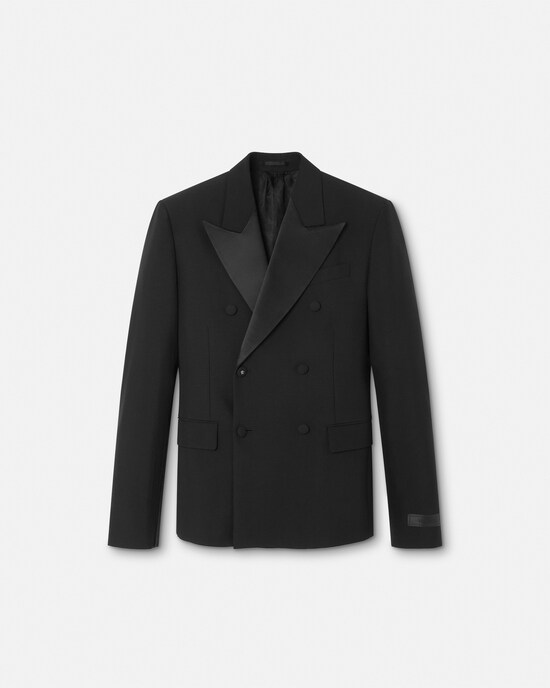 Blazer aus Wolle und Mohair Schwarz 1