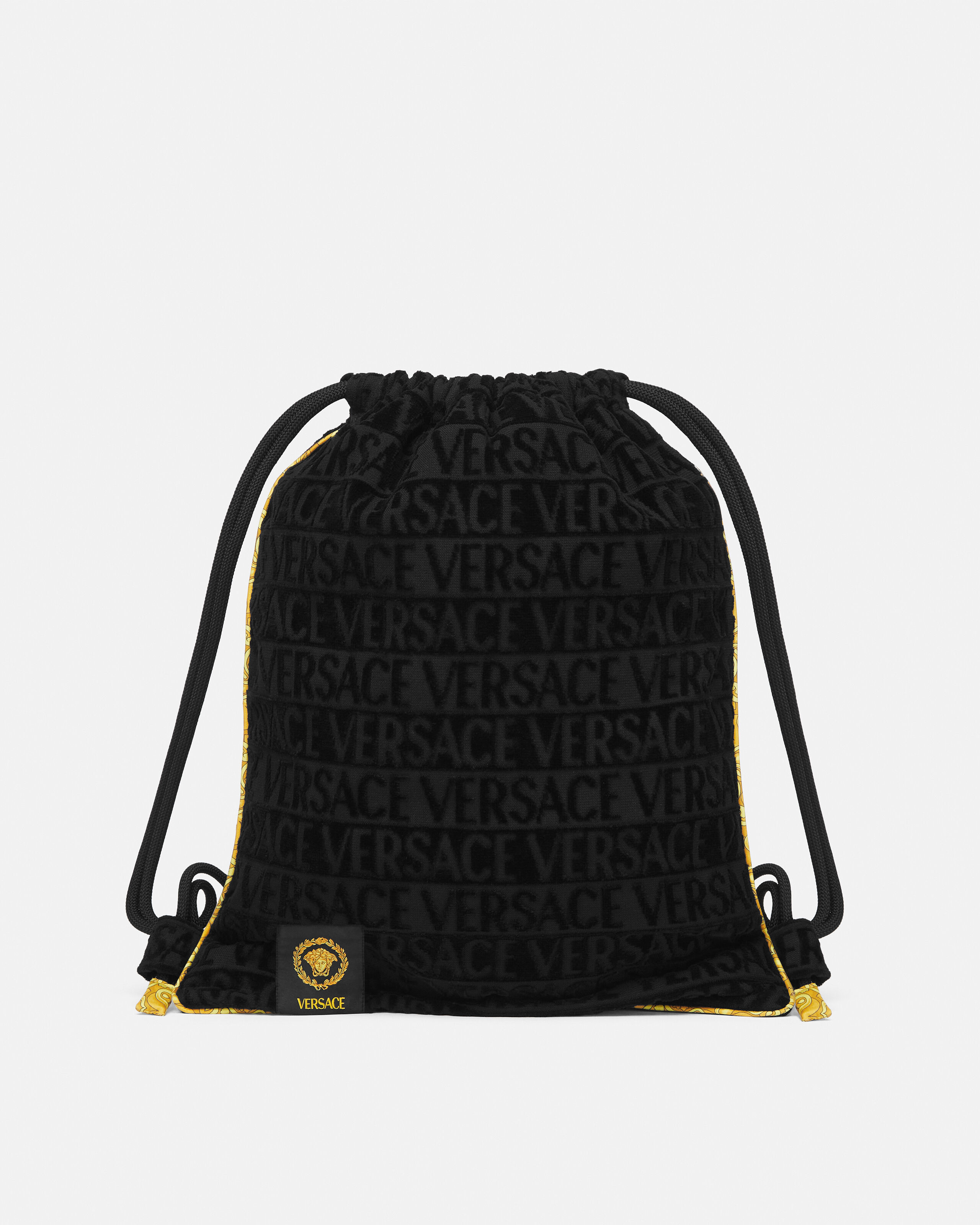 I ♡ Baroque Gym Carrier Black,Print | VERSACE US