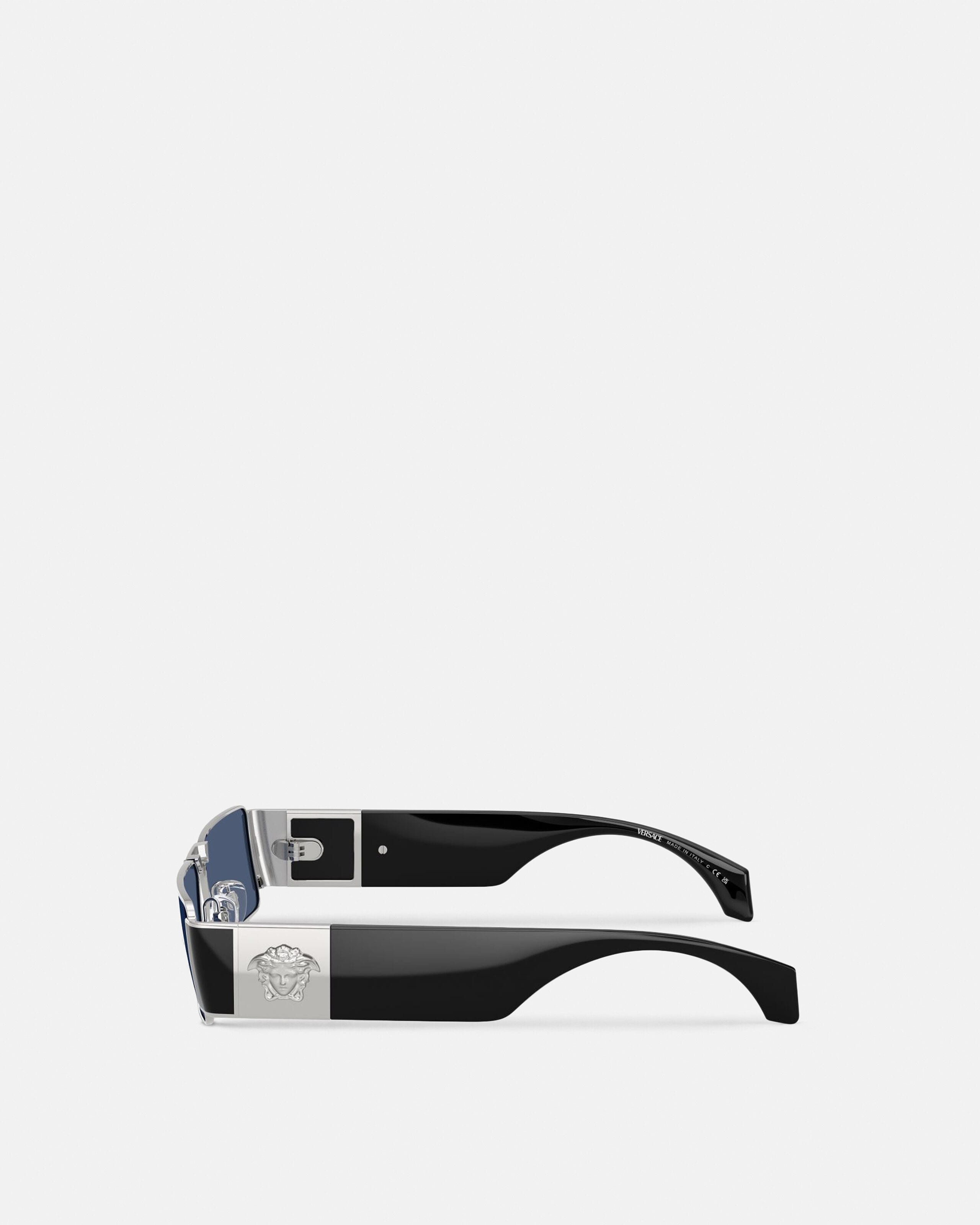 Medusa Plaque Rectangular Sunglasses