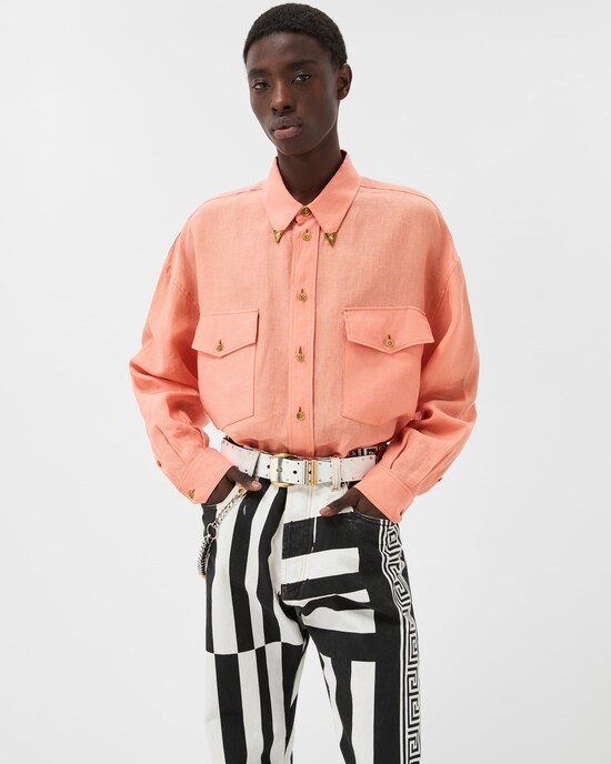 Linen Relaxed Shirt Pink 2