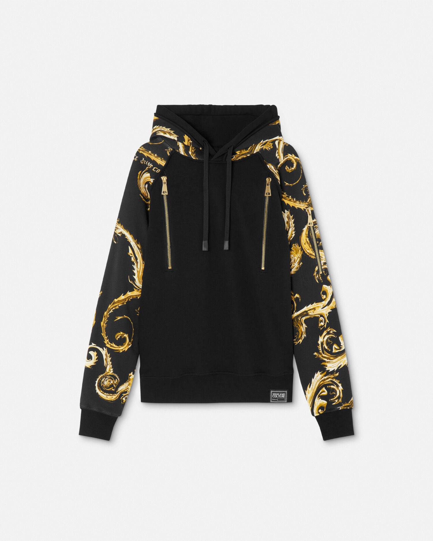 Versace hoodie white and gold deals