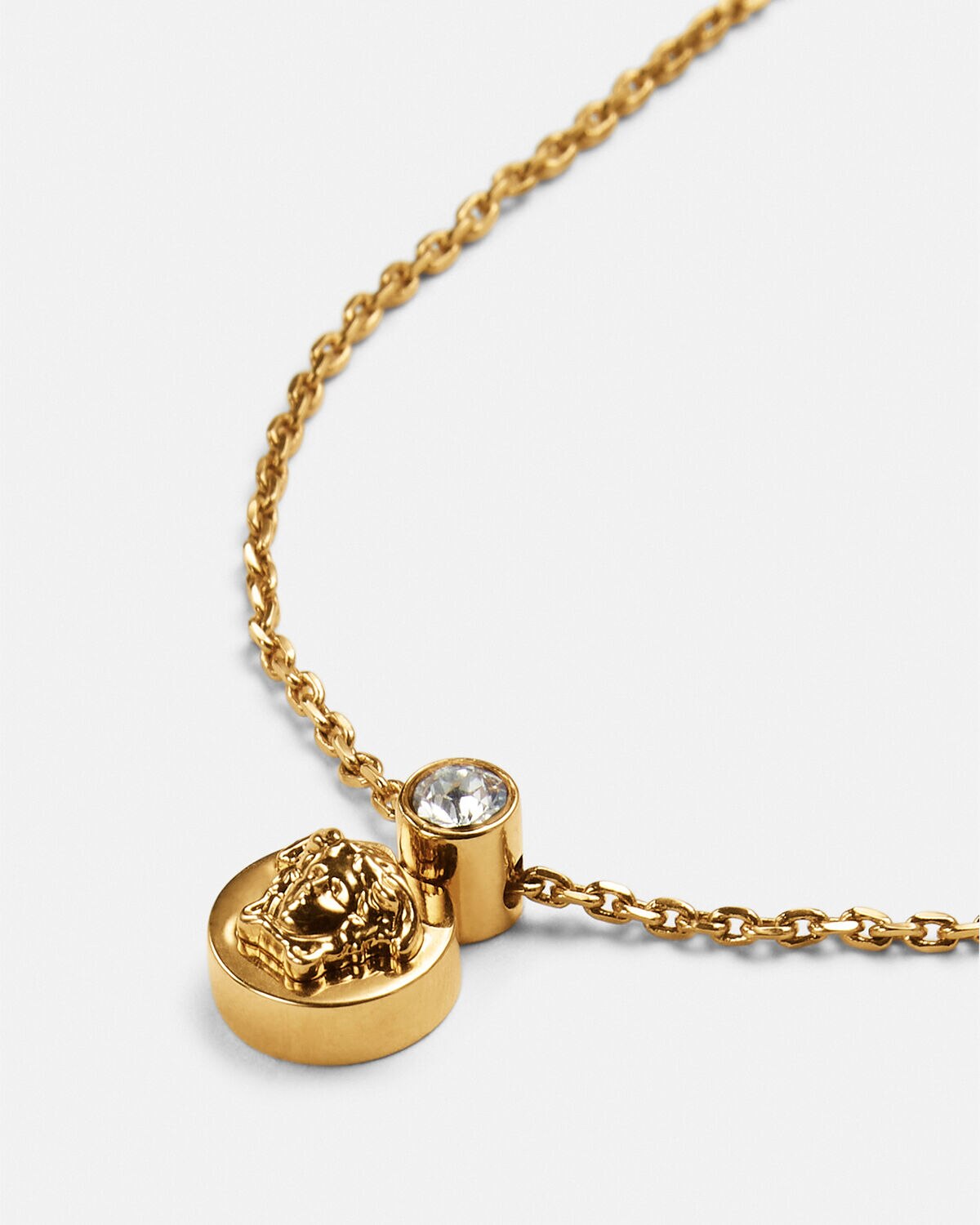 Crystal Medusa Necklace Gold  VERSACE UK