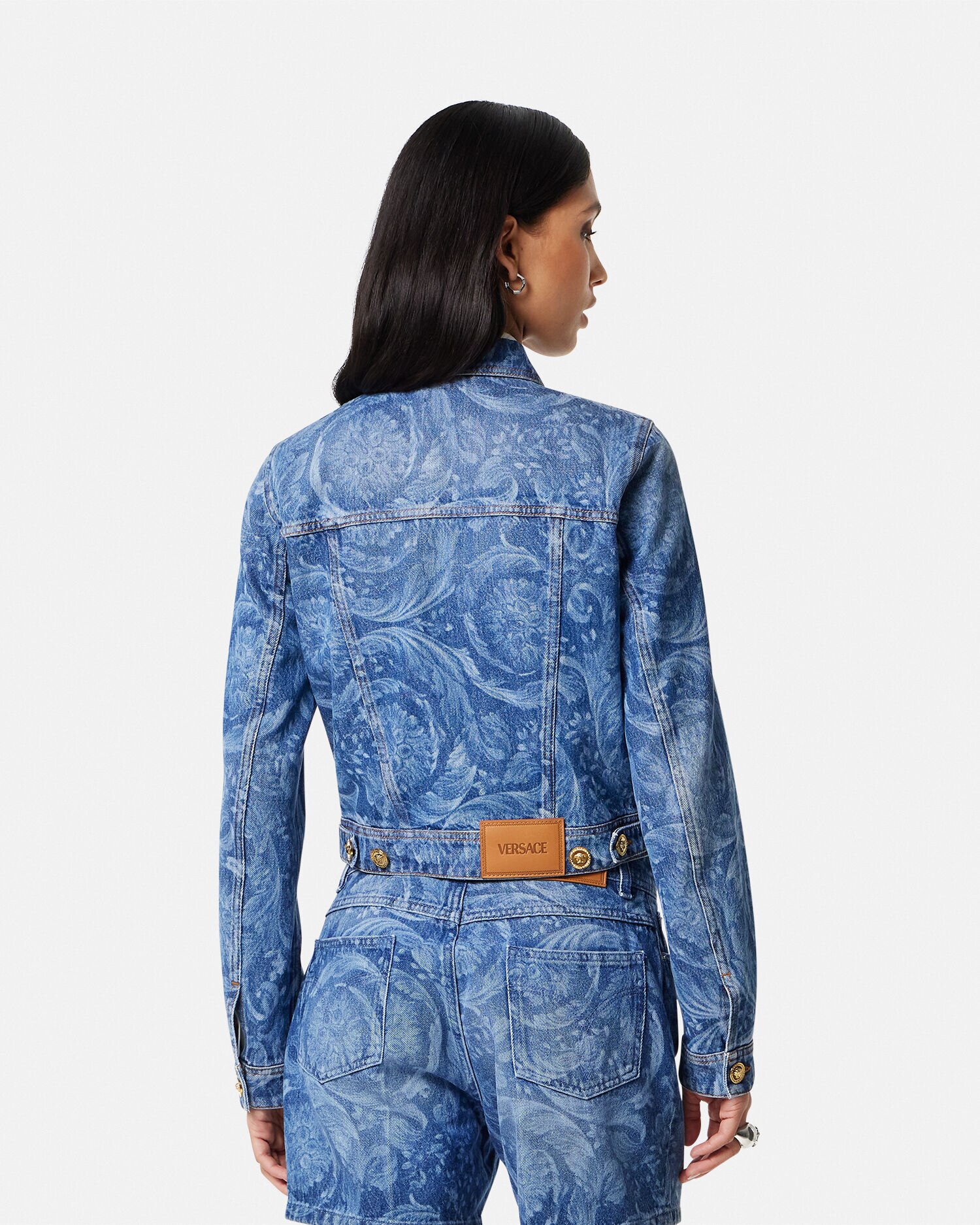 Versace Giacca classica in denim Barocco VERSACE