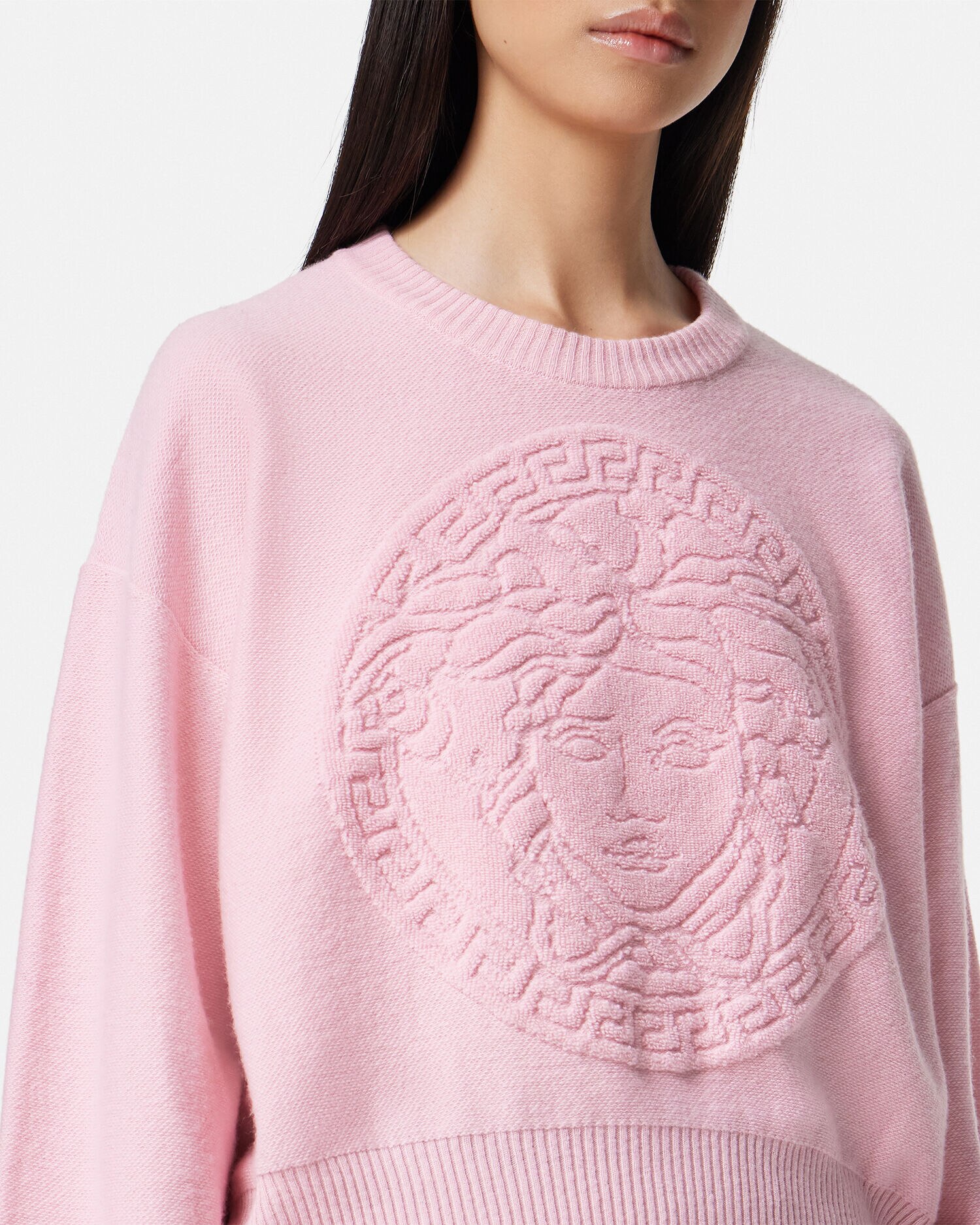 Versace pink sweater new arrivals