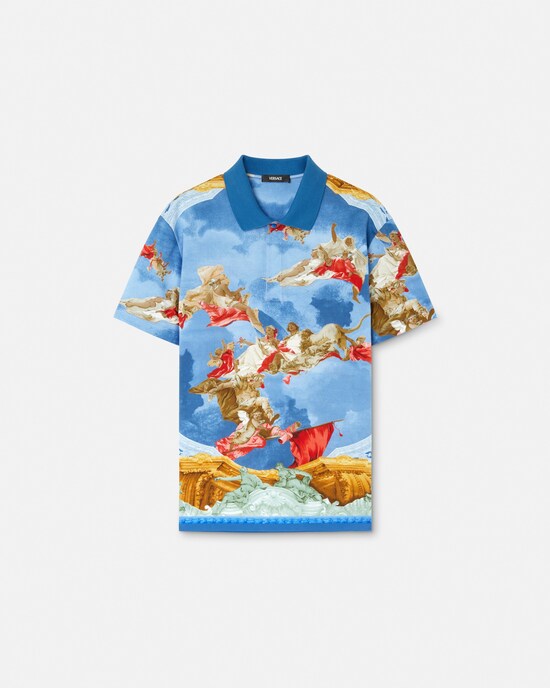 Printed Cotton Piqué Polo Print 1