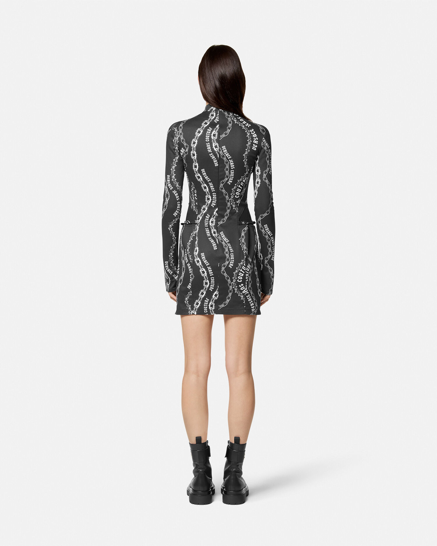 Chain Couture Mesh Mini Dress VERSACE US