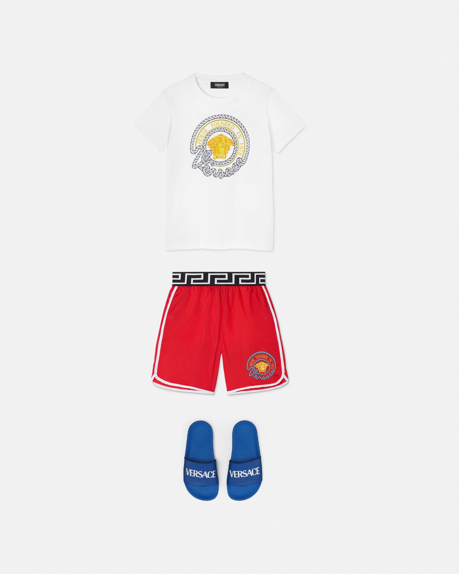 Versace swim shorts red on sale