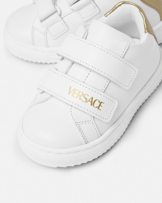 Versace Baby zapatillas de piel Blanco+Estampado 2