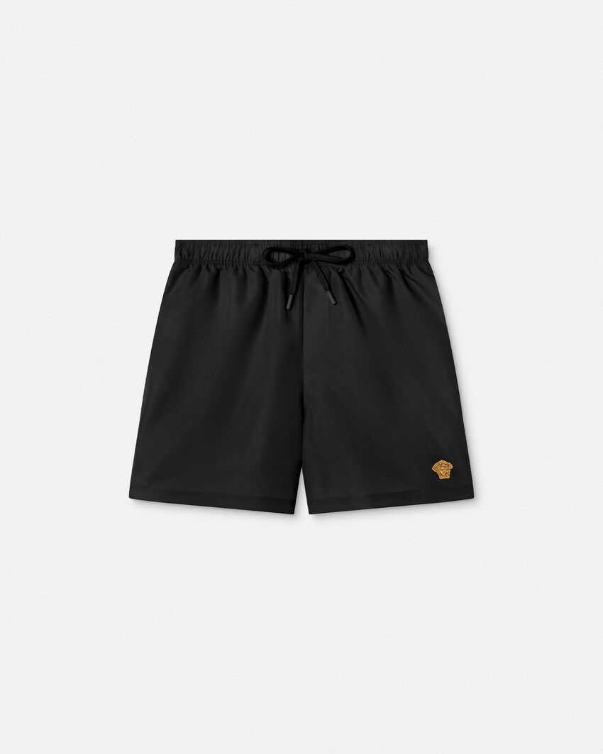 Embroidered Swim Boardshorts Black 1