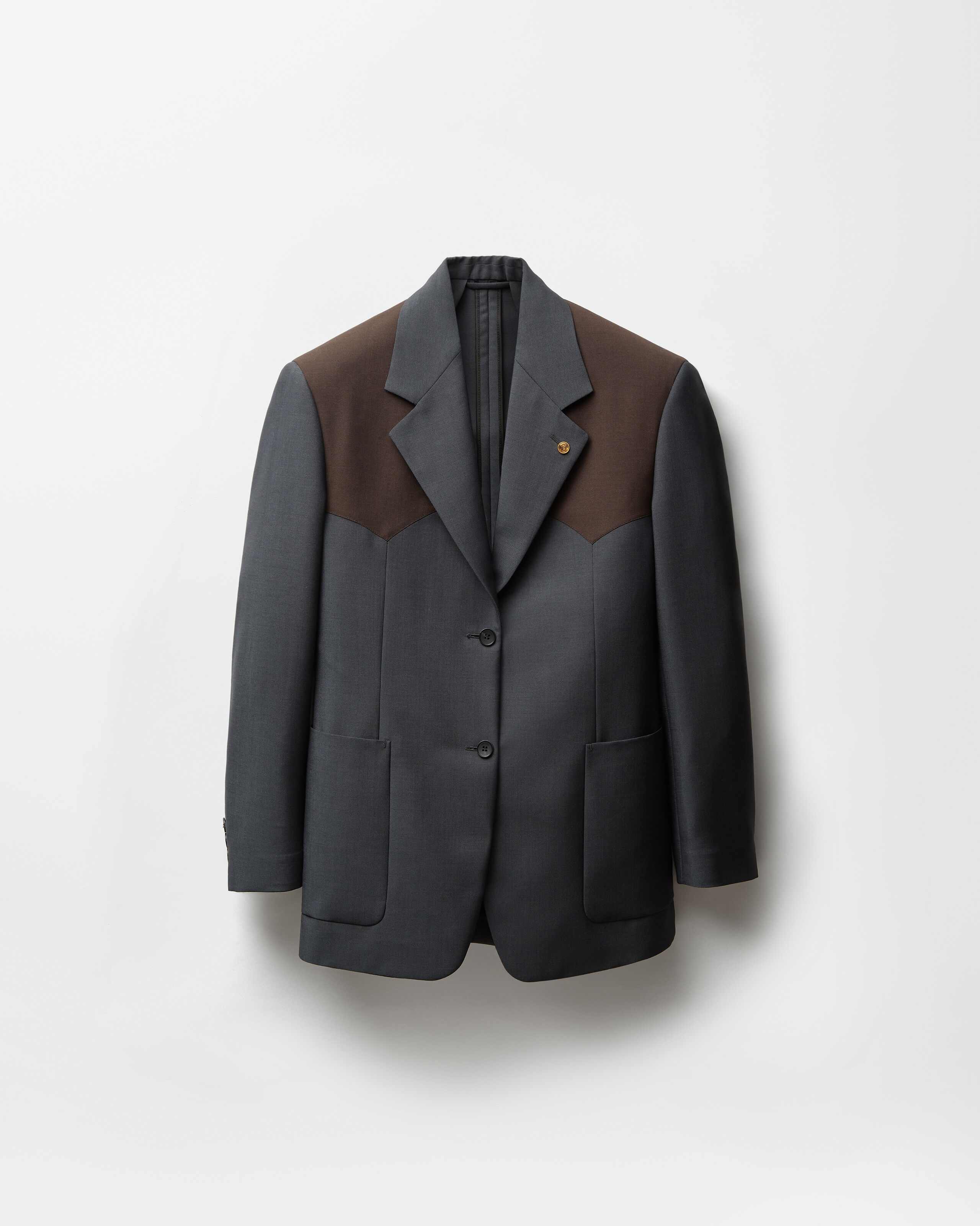 D*s様 【VERSACE】ウールジャケット　L Wool-Mohair Blazer Gray,Brown | VERSACE US