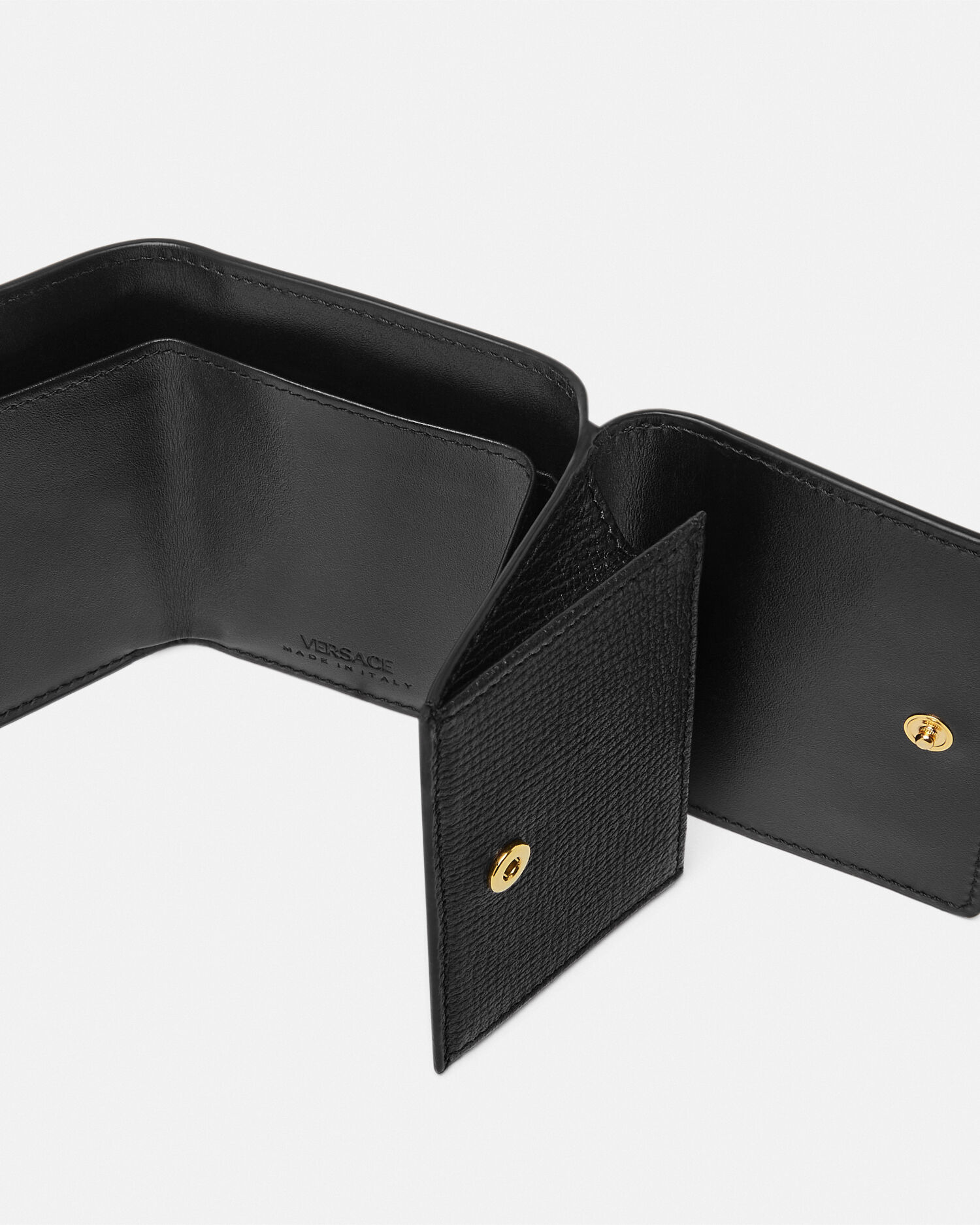 Cartera triple Medusa Biggie Negro Oro VERSACE