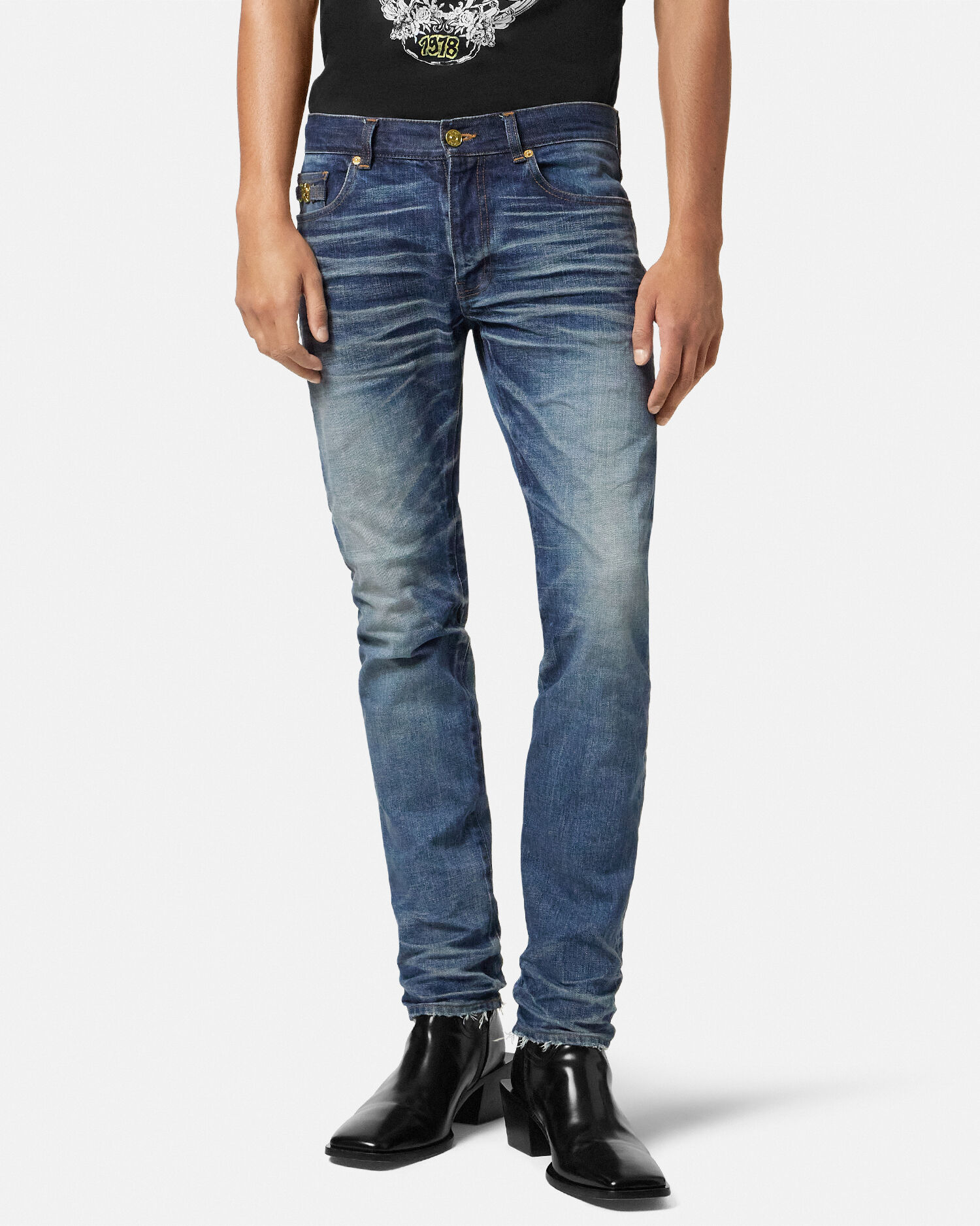 Made in Japan Slim-Fit Jeans | VERSACE