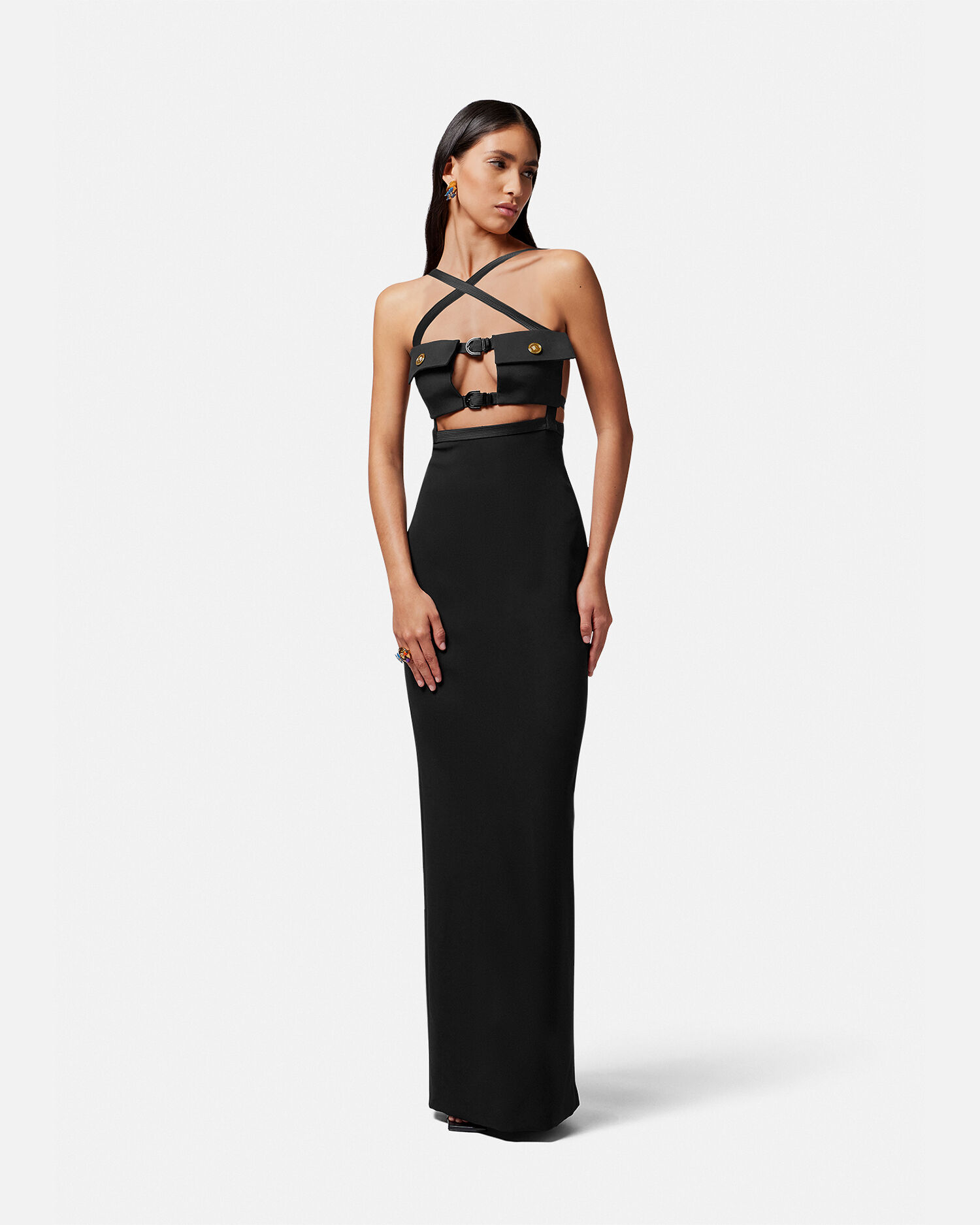 Black shop versace gown