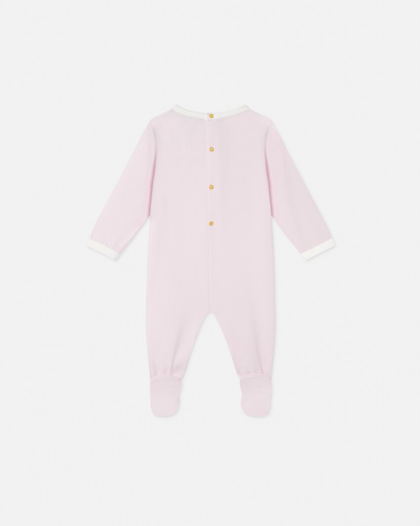 Baby Printed Cotton-Jersey Sleepsuit Light Pink 3