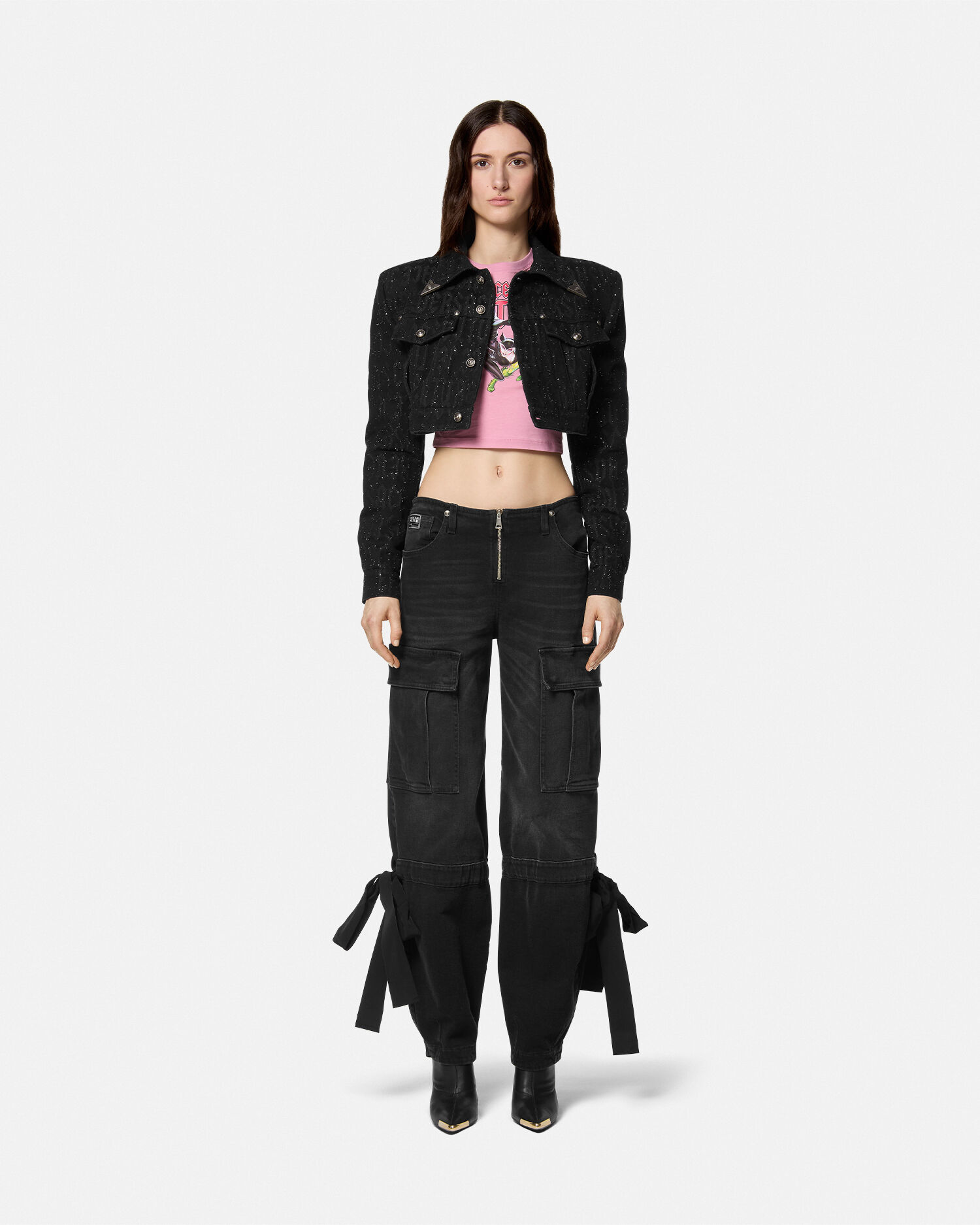 Versace logomania denim jacket outlet