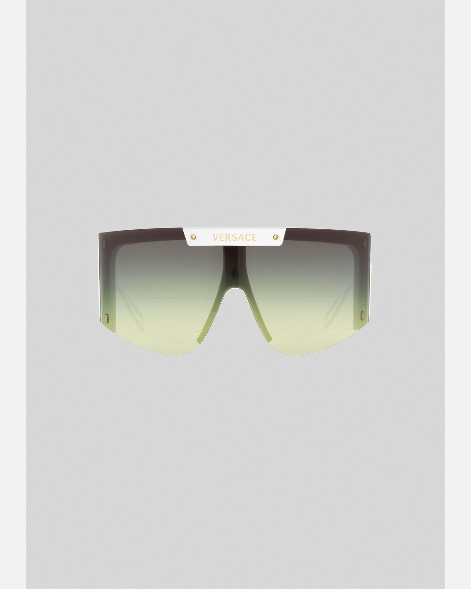 Medusa Icon Shield Sunglasses White VERSACE US
