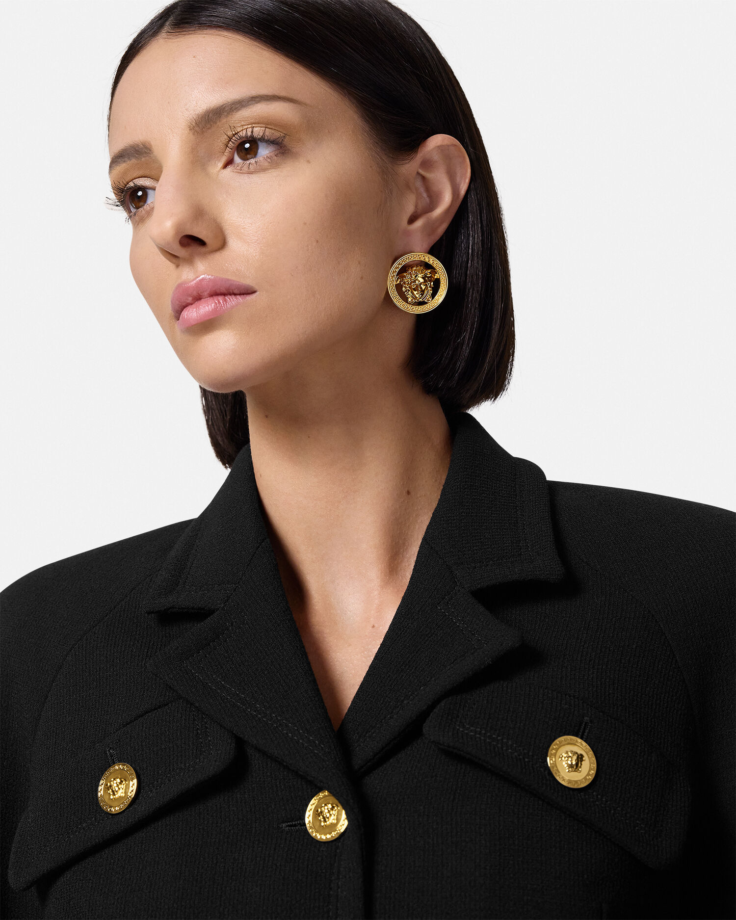 Versace medusa earrings gold new arrivals