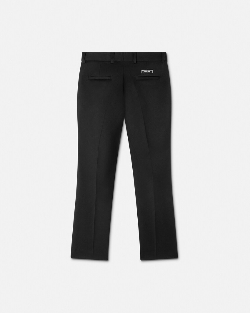 Kids Wool-Blend Tapered Pants Black 3